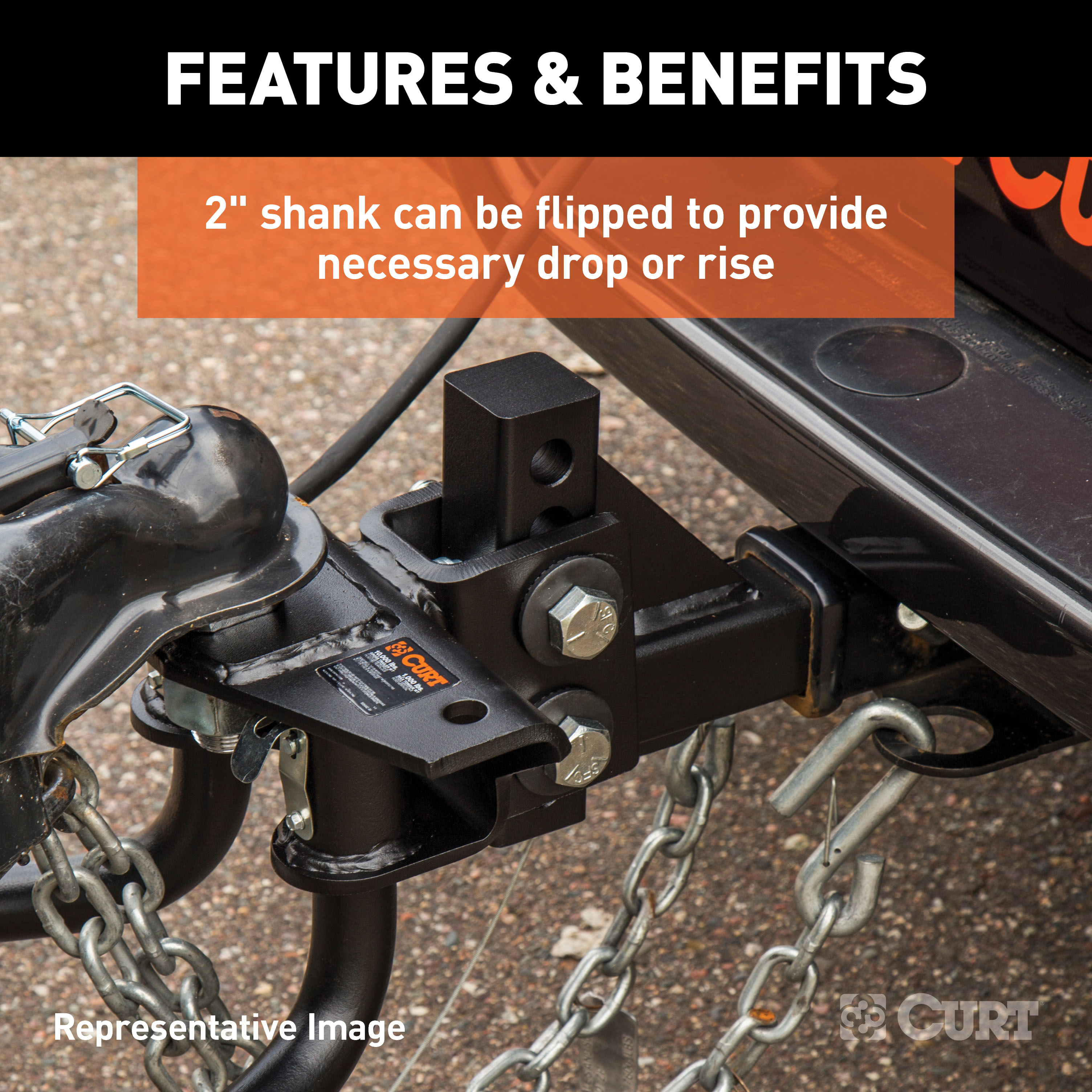 CURT (10-14K) Round Bar Weight Distribution Hitch with Lubrication, Sway Control thumbnail 8