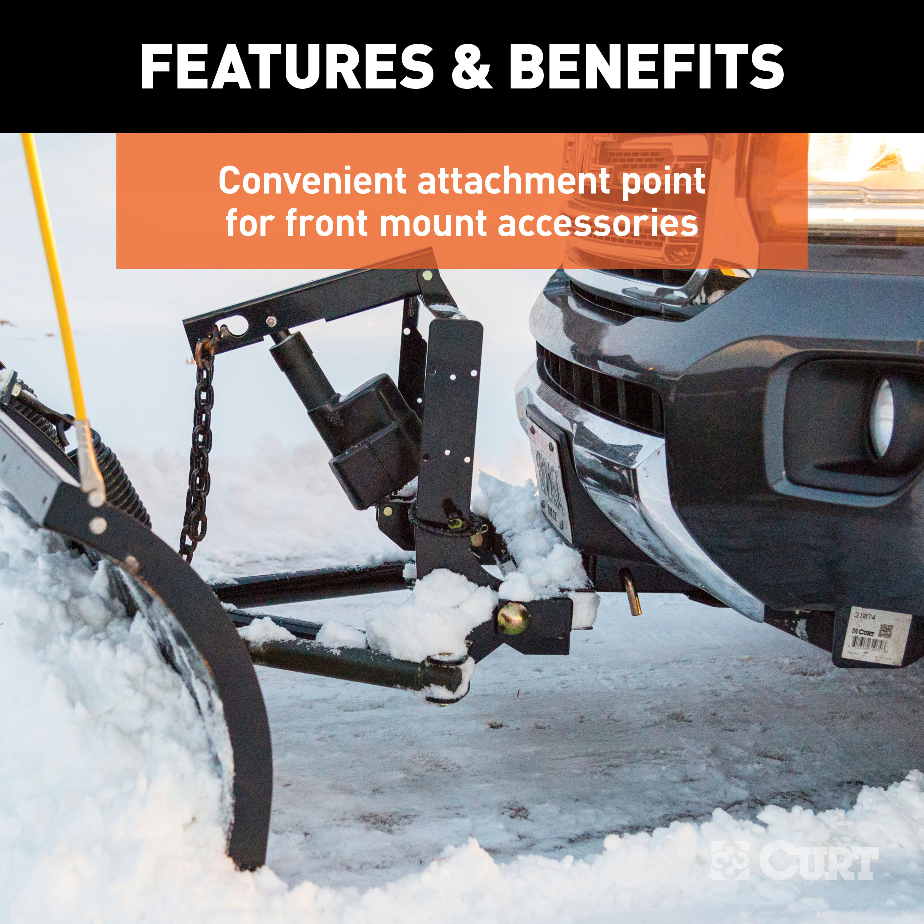 CURT 2" Front Receiver Hitch, Select Cadillac, Chevrolet, GMC Trucks, SUVs Trailer Hitch thumbnail 6