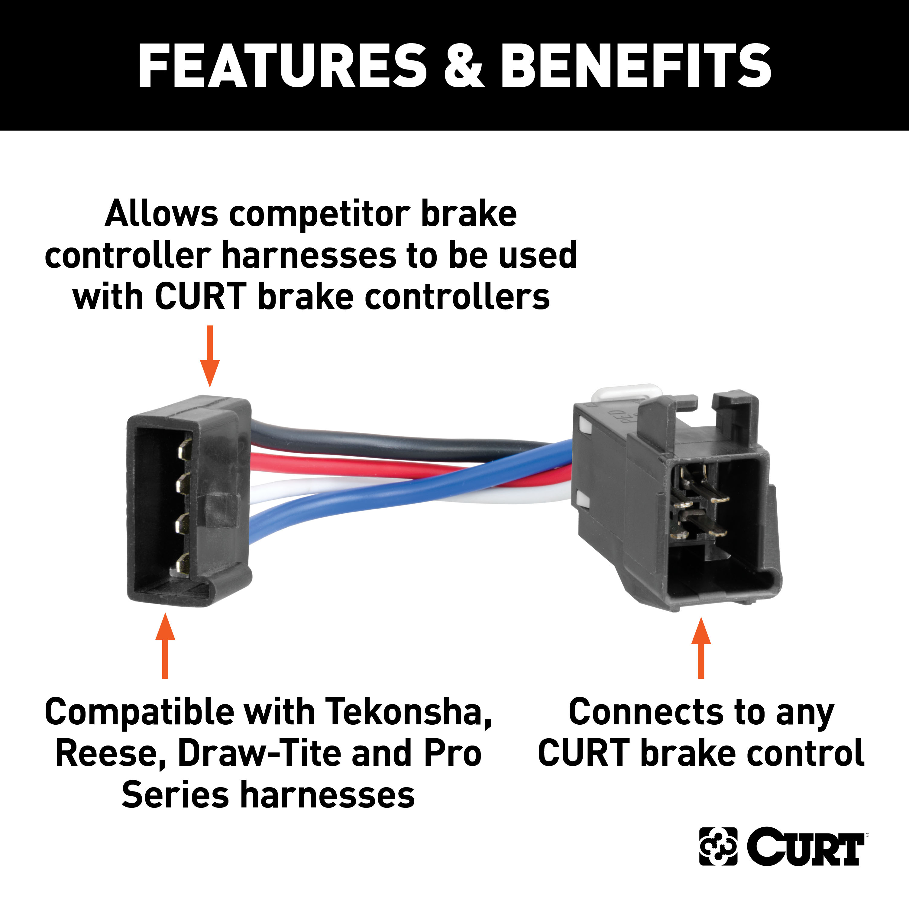 CURT Trailer Brake Controller Adapter Harness Trailer Brake Control Harness thumbnail 1