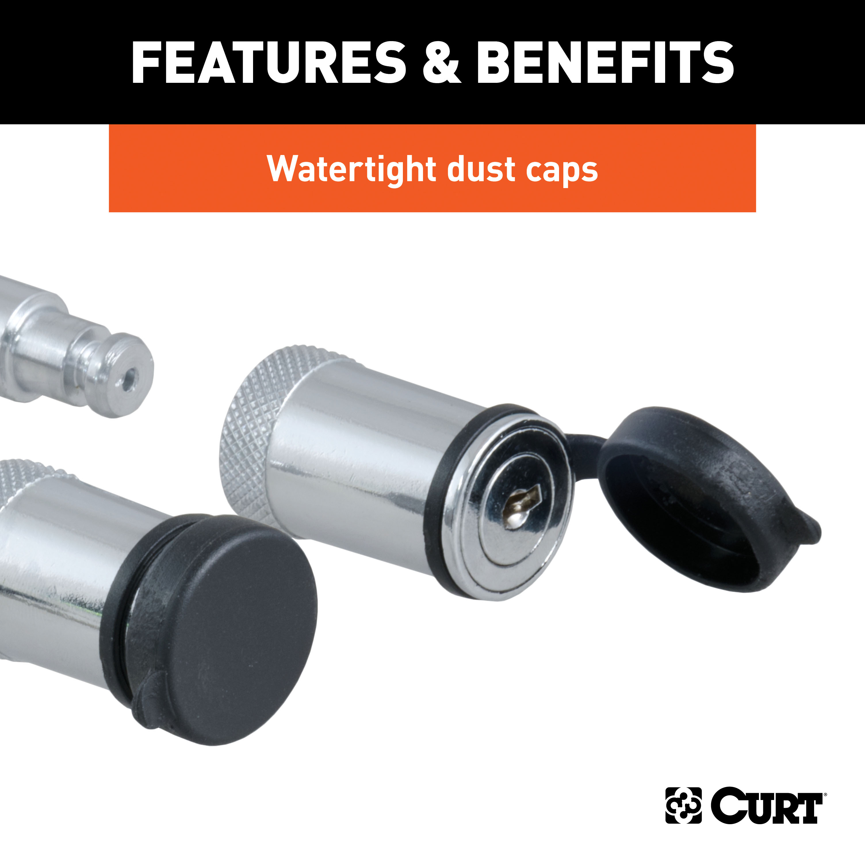 CURT Channel Mount Lock Set (5/8" Diameter) Trailer Hitch Lock thumbnail 4