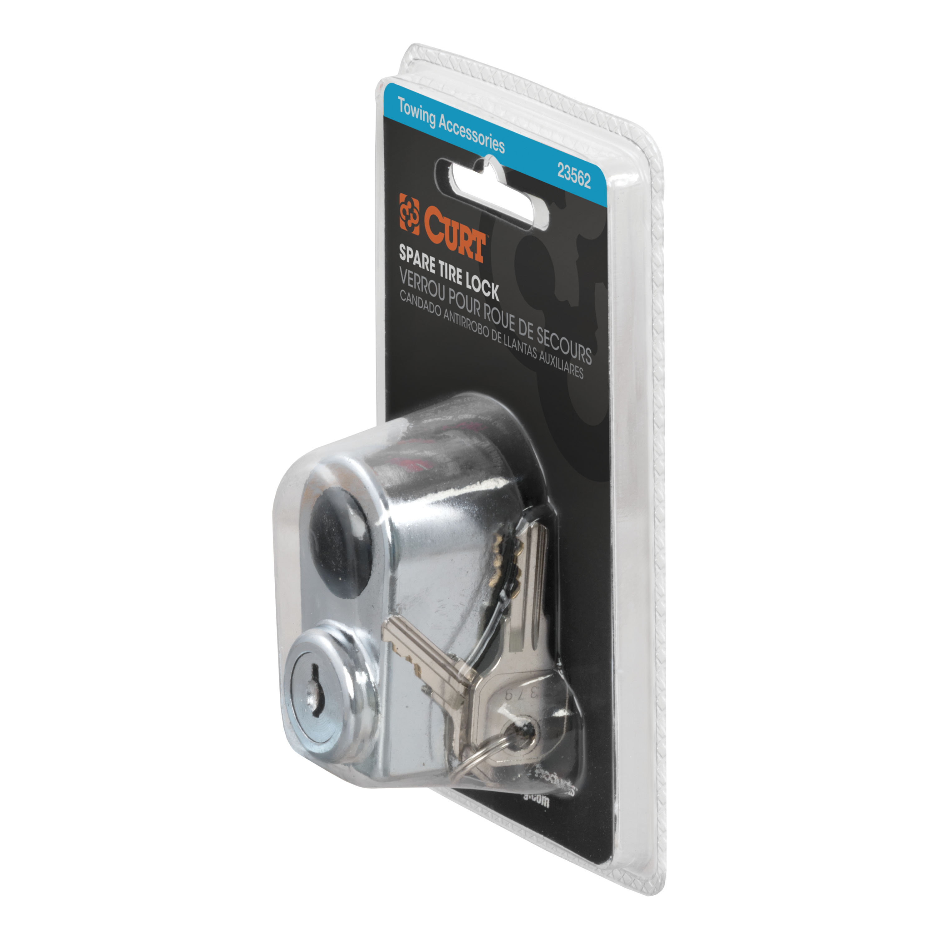 CURT Spare Tire Lock (Chrome) Spare Tire Lock thumbnail 3