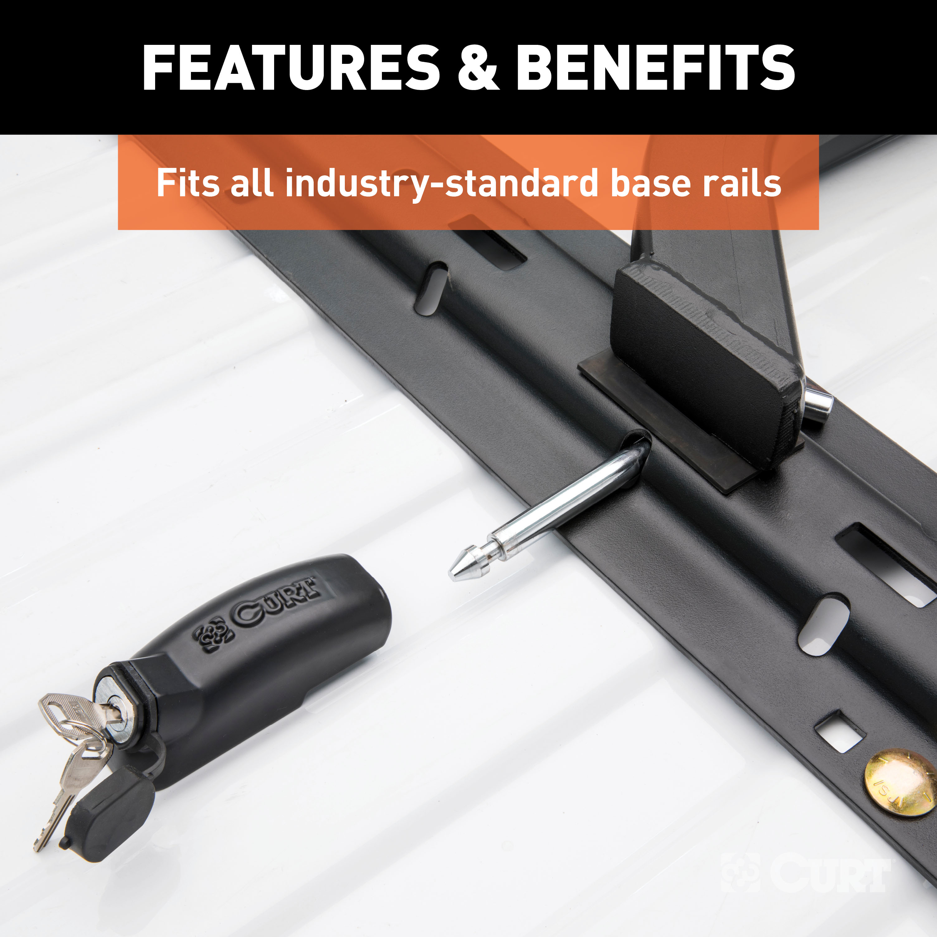 CURT 5th Wheel Hitch Lock (1/2" Diameter Pin) Trailer Hitch Lock thumbnail 5