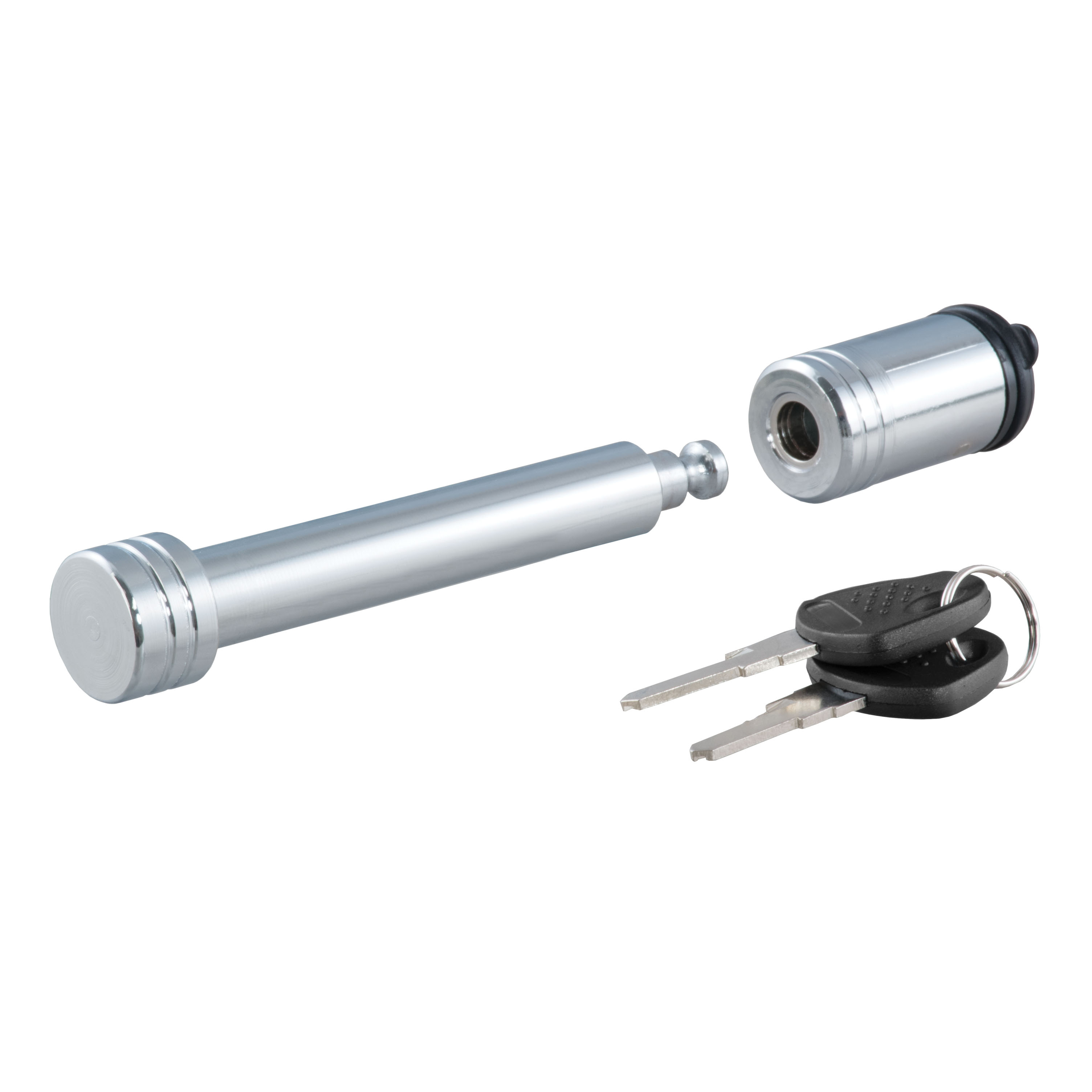 CURT 5/8" Hitch Lock (2" or 2-1/2" Receiver, Barbell, Chrome) Trailer Hitch Lock thumbnail 0