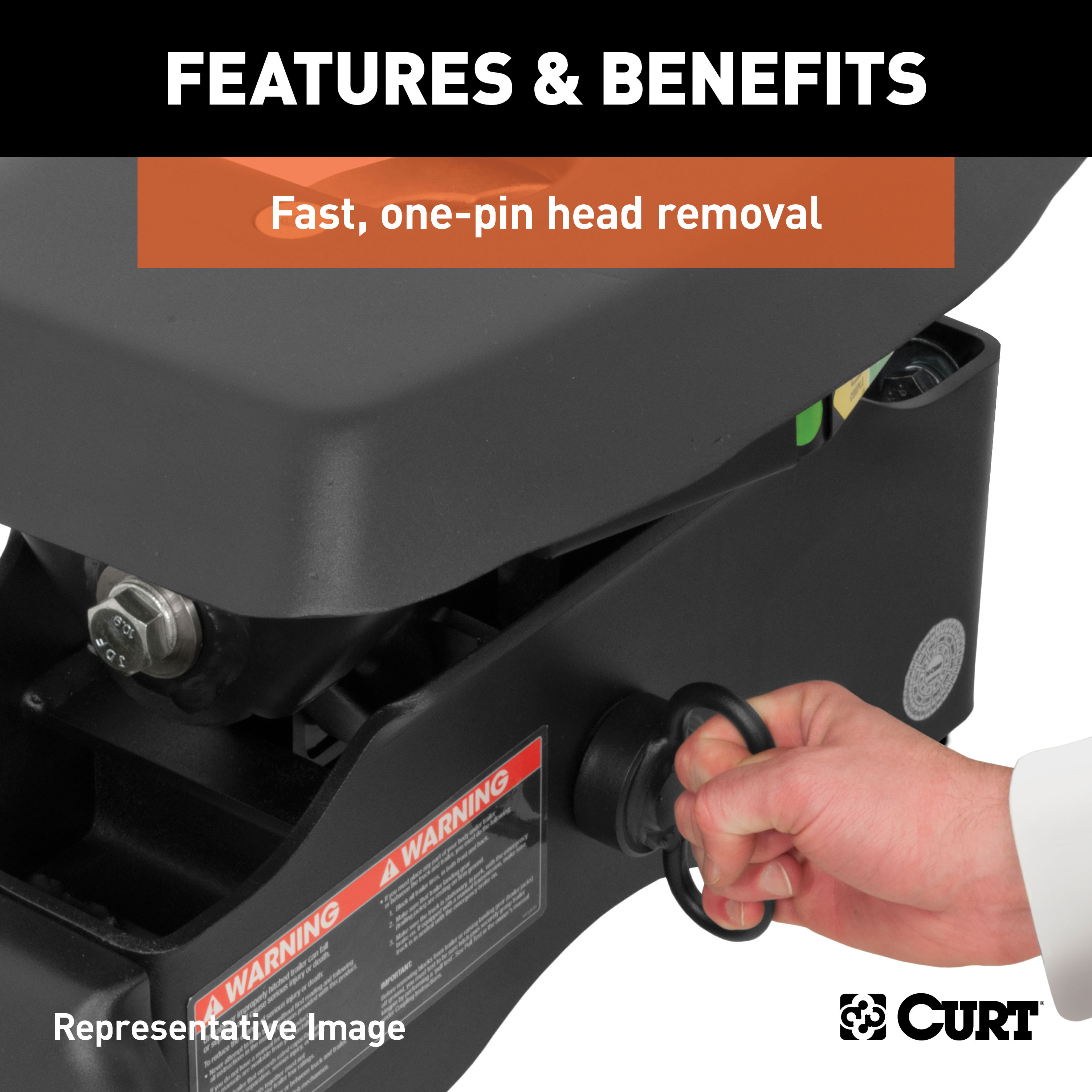 CURT 25K, A25 5th Wheel Hitch with Rails thumbnail 7