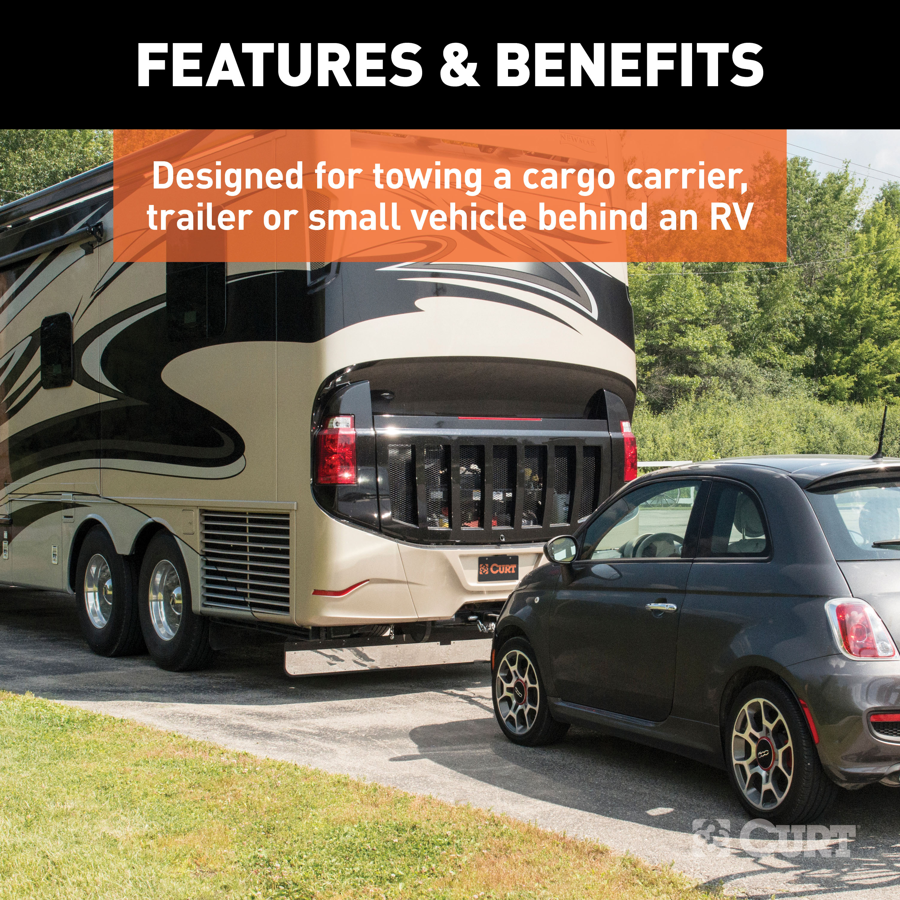 CURT Adjustable RV Trailer Hitch, 2" Receiver (Up to 72" Frames) Trailer Hitch thumbnail 6