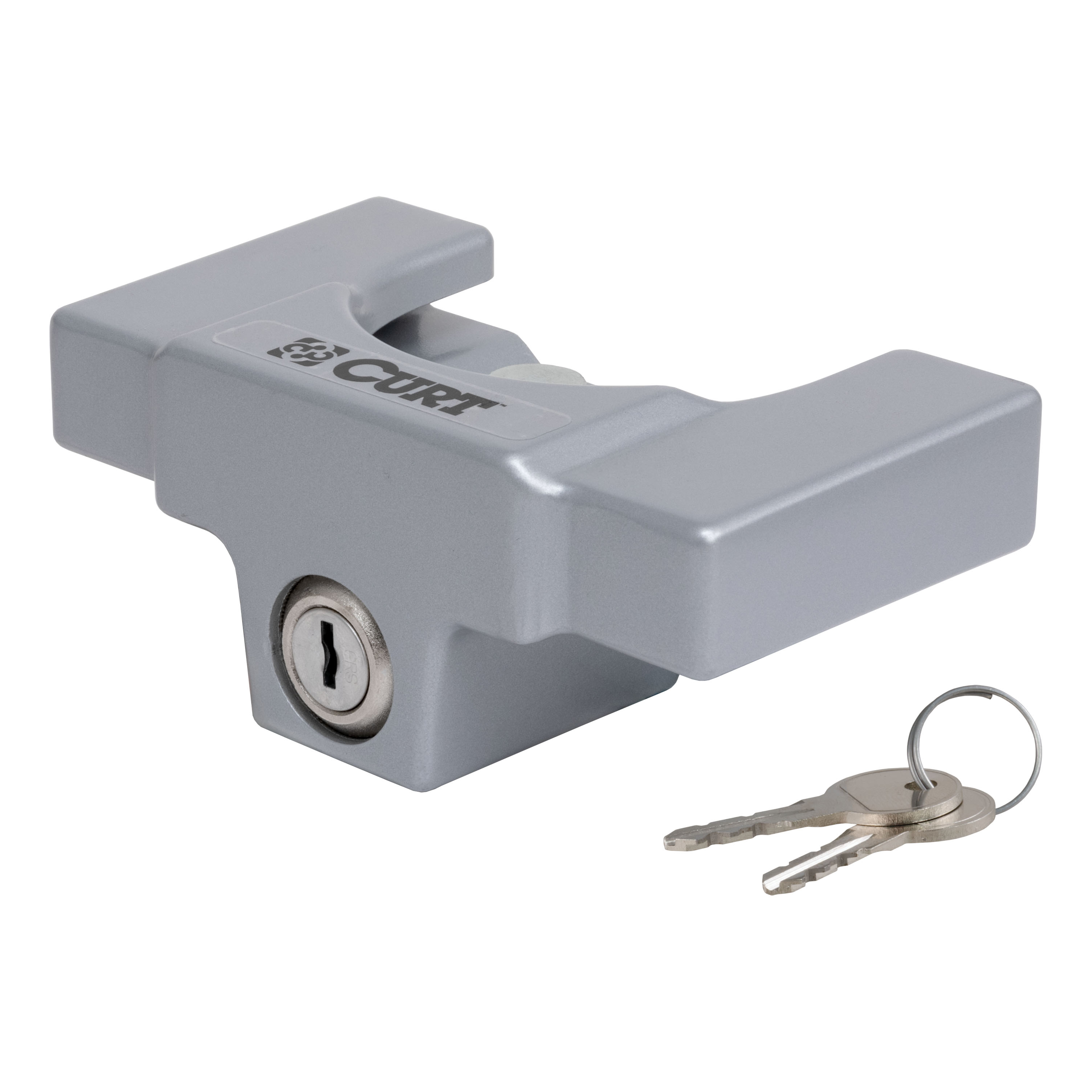 CURT Trailer Coupler Lock, Fits Most 2-5/16" Couplers (Grey Aluminum) Trailer Hitch Lock thumbnail 0