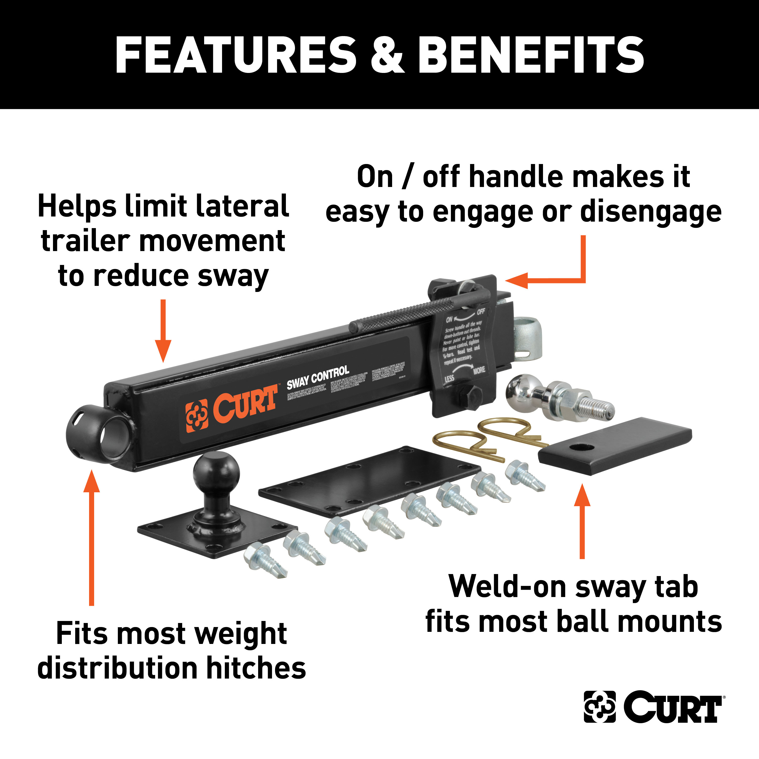 CURT Sway Control Kit Trailer Hitch thumbnail 1