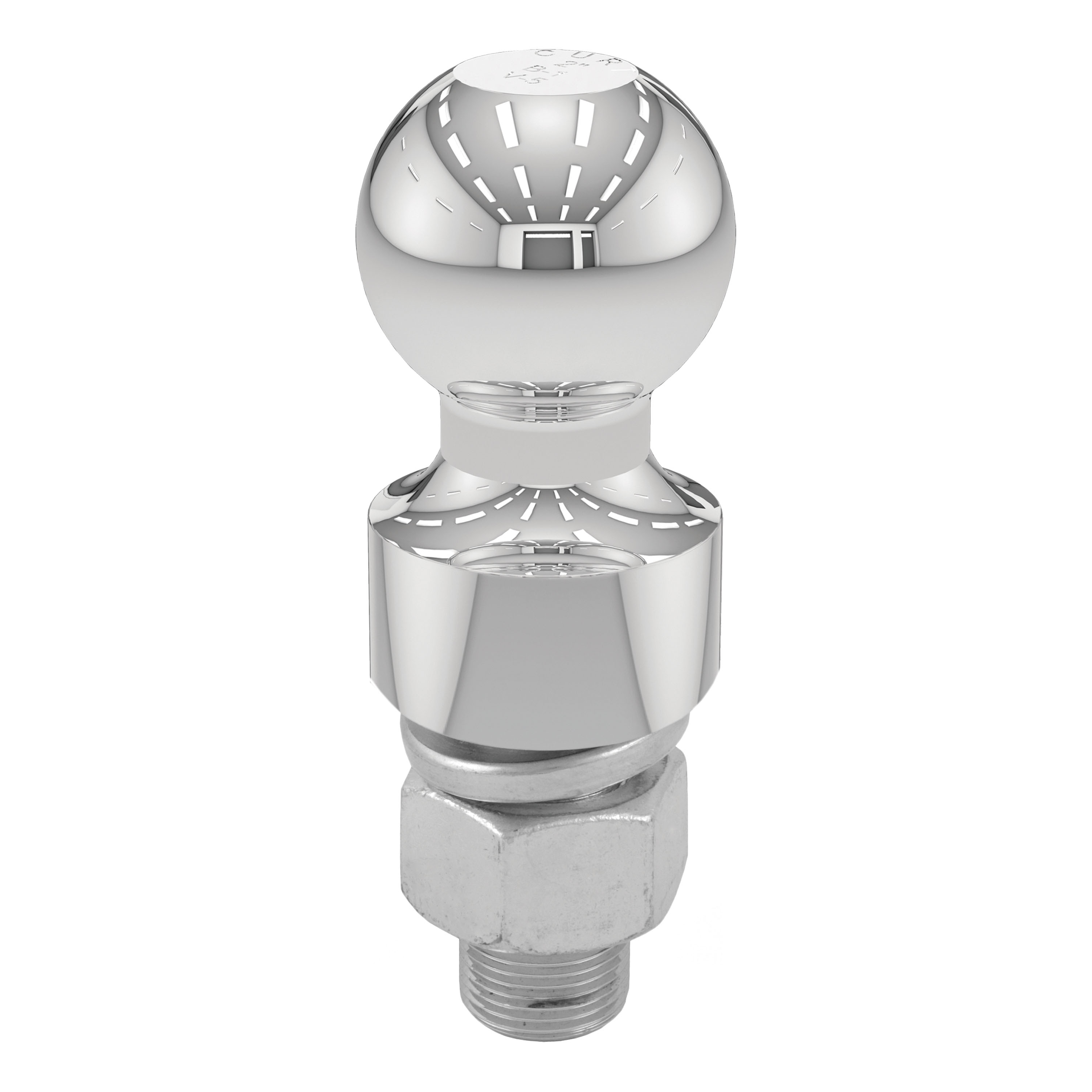CURT 2" Trailer Ball (1" x 2-1/8" Shank, 1" Rise, 6,000 lbs., Chrome) Trailer Hitch Ball thumbnail 0