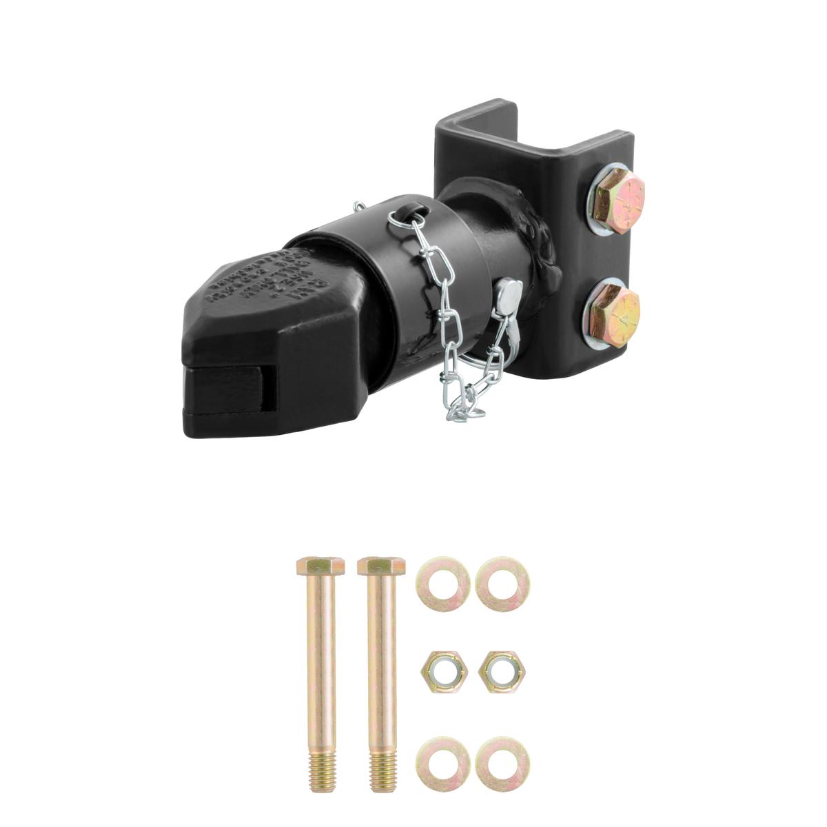 CURT 7,000 lbs 2" Channel-Mount Coupler with Sleeve-Lock Black Trailer Hitch Coupler thumbnail 0