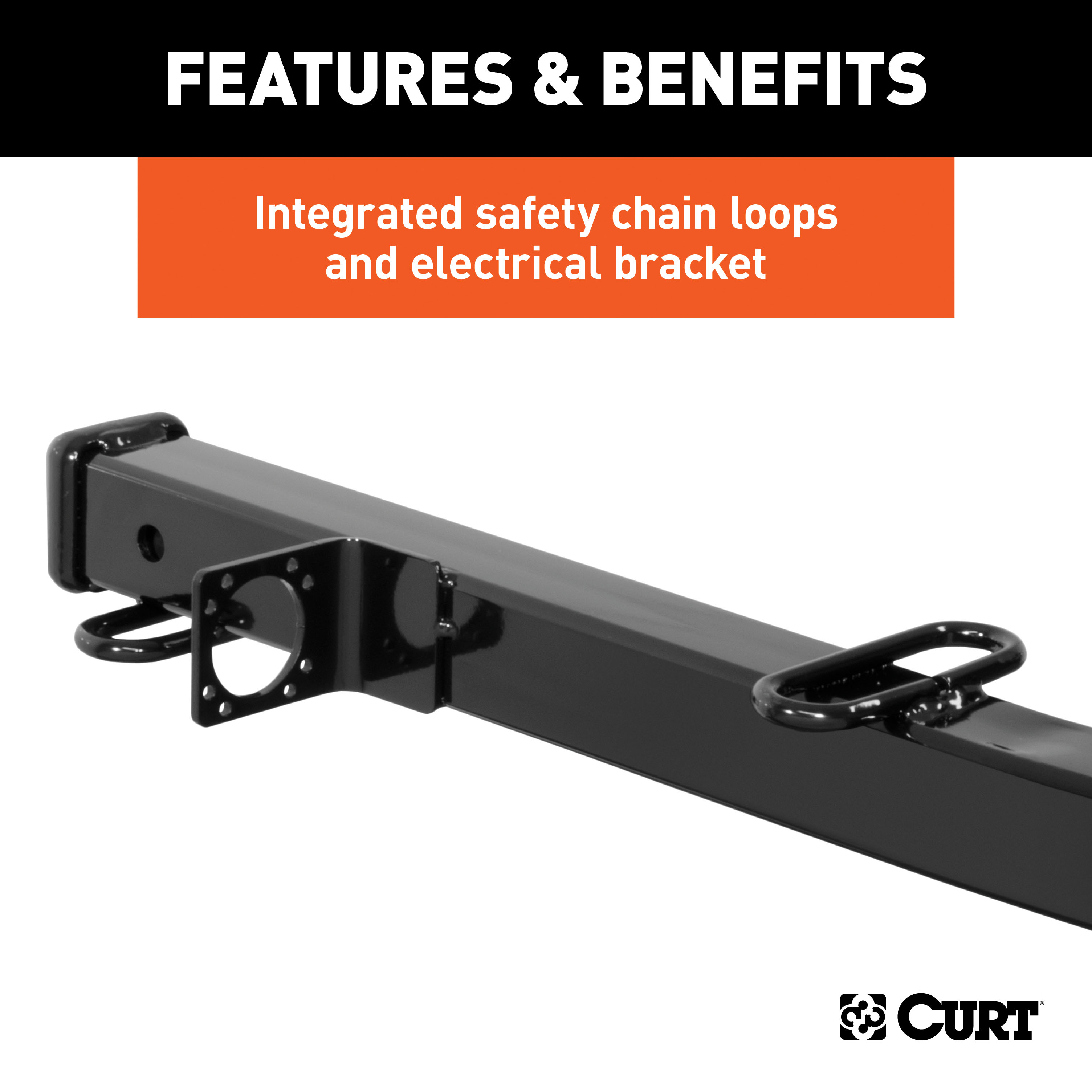 CURT Receiver Tube Adapter (2-1/2" to 2" Shank, 4,500 lbs. GTW, 34" Length) Trailer Hitch Receiver Tube Adapter thumbnail 4