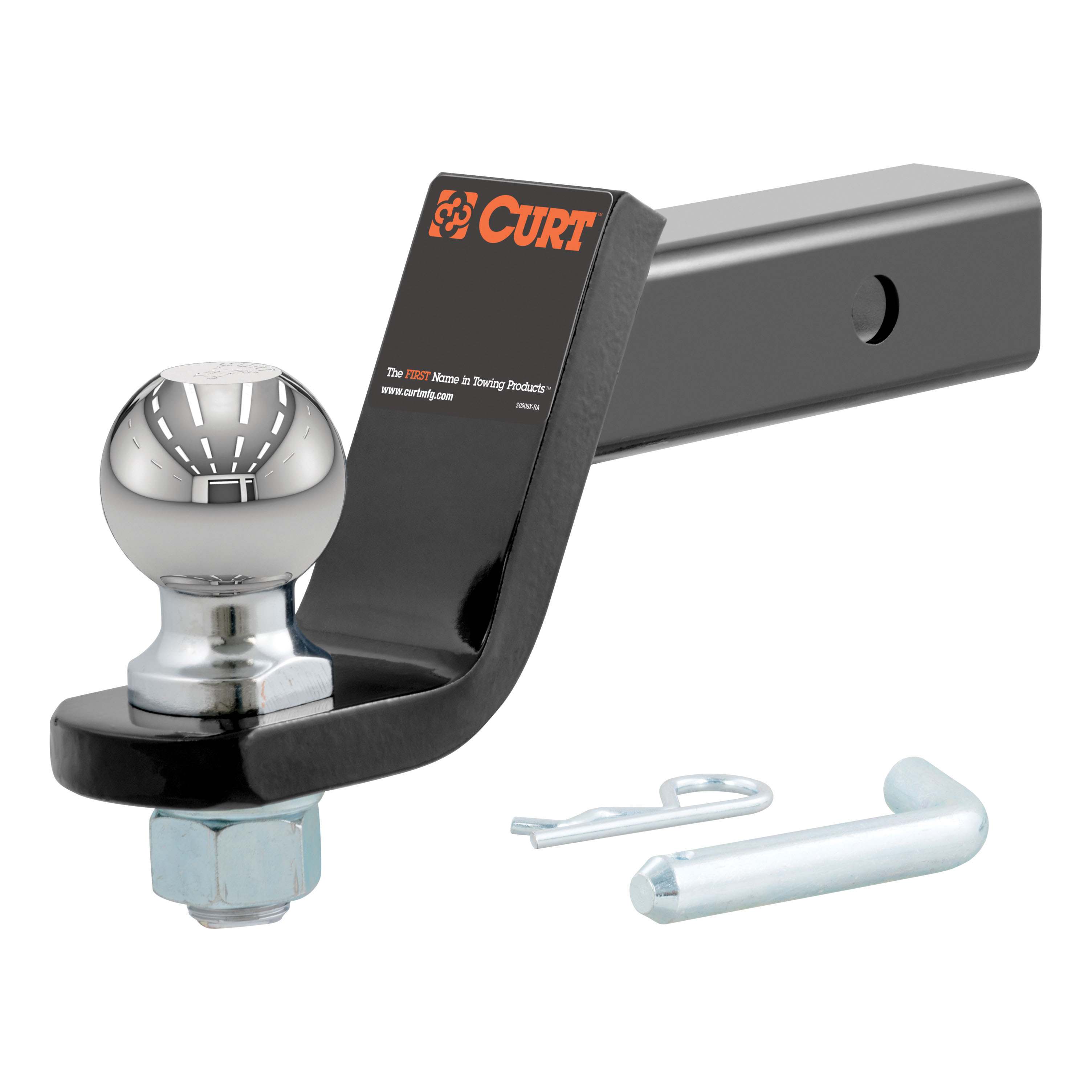 CURT Loaded Ball Mount with 2-5/16" Ball (2" Shank, 7,500 lbss., 4" Drop) Trailer Hitch Ball Mount thumbnail 0