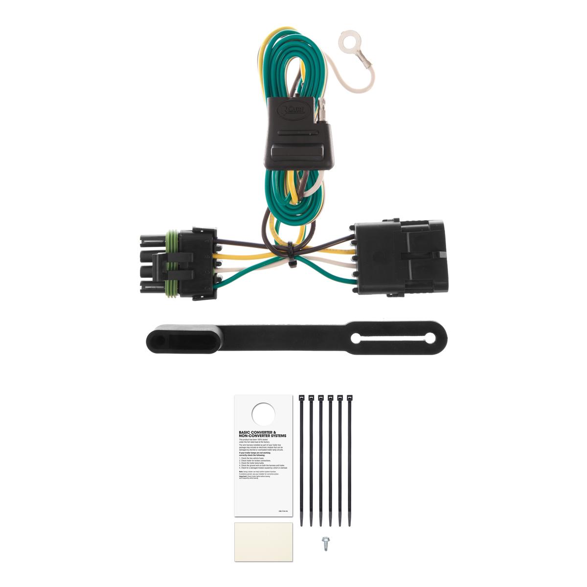 CURT Custom Wiring, 4-Way Flat, Select GMC C1500, C2500, C3500, K1500, K2500, K3500 Trailer Connector Kit thumbnail 0