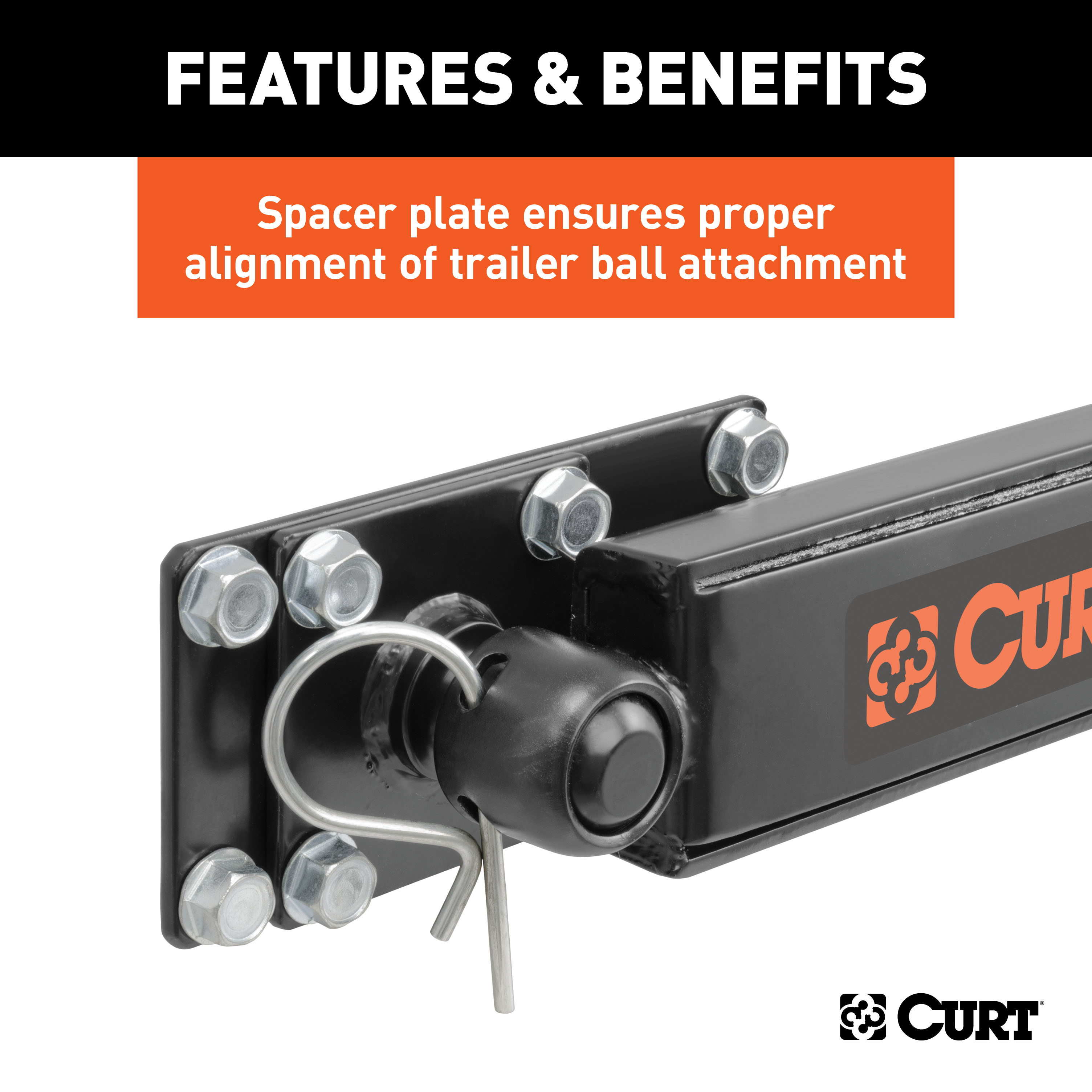 CURT l (8-10K, 28-3/8") Short Trunnion Bar Weight Distribution Hitch with Sway Control thumbnail 9