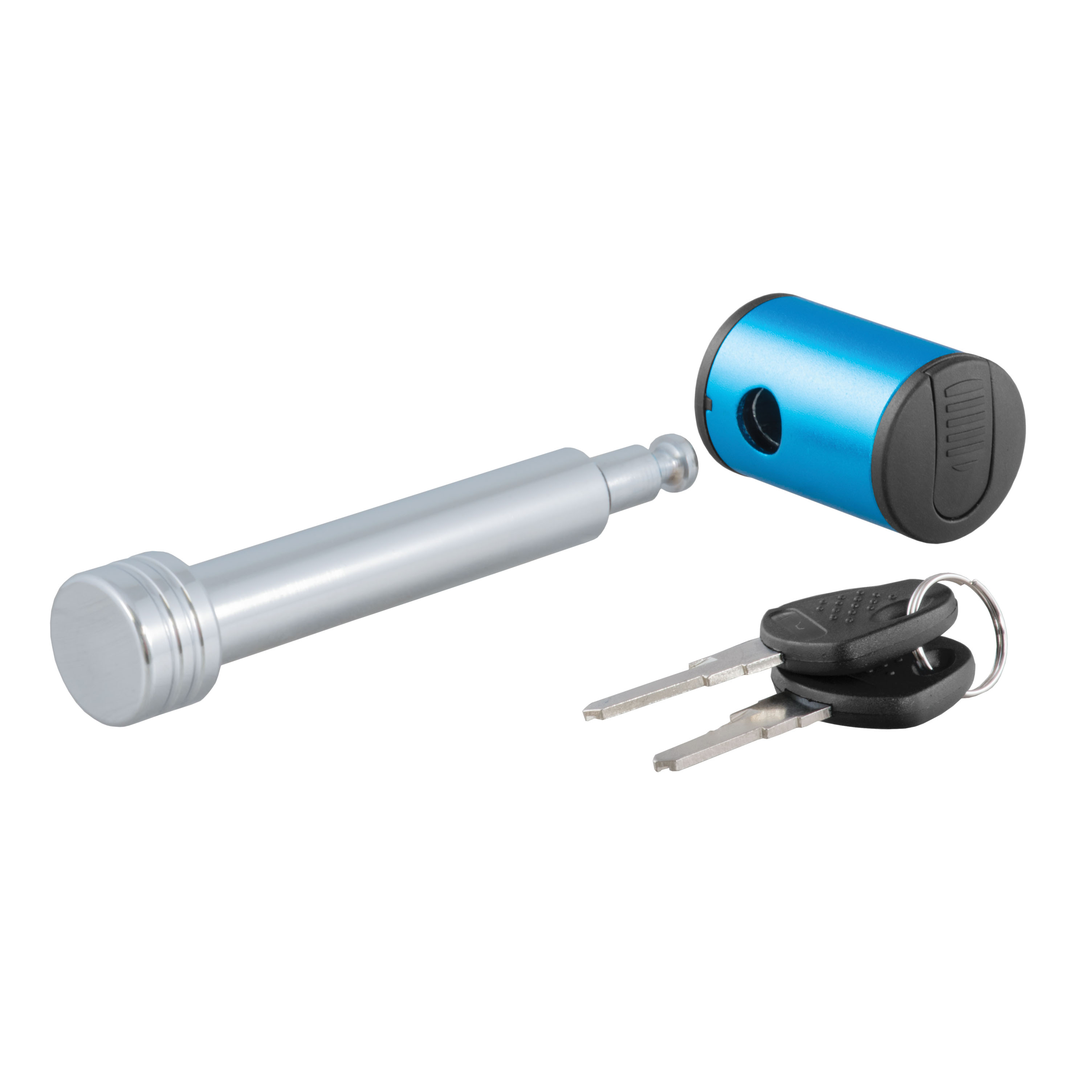 CURT 5/8" Hitch Lock (2" or 2-1/2" Receiver, Right-Angle, Chrome) Trailer Hitch Lock thumbnail 0