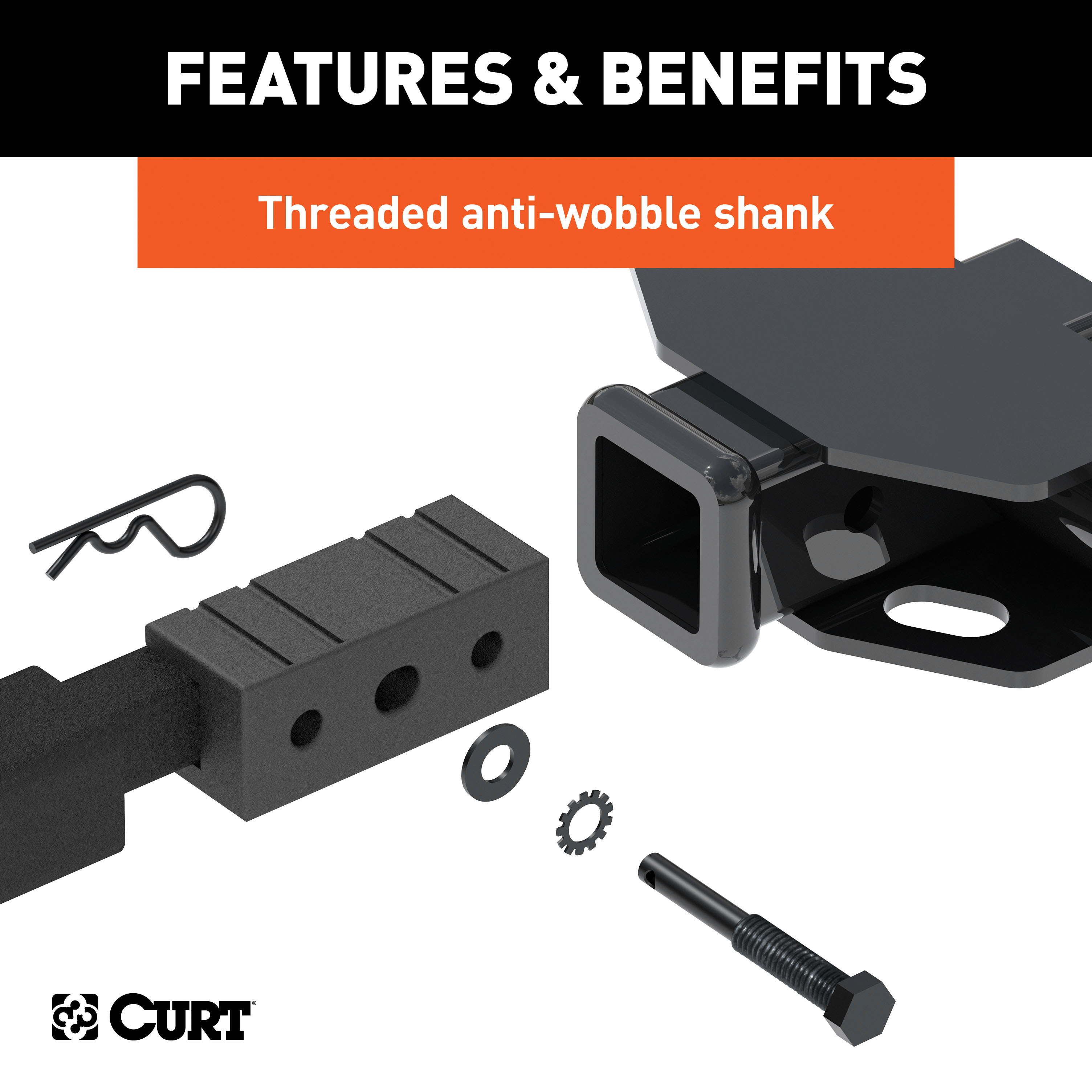 CURT Hitch-Mounted Bike Rack (2 Bikes, 1-1/4" or 2" Shank) Bicycle Rack thumbnail 5