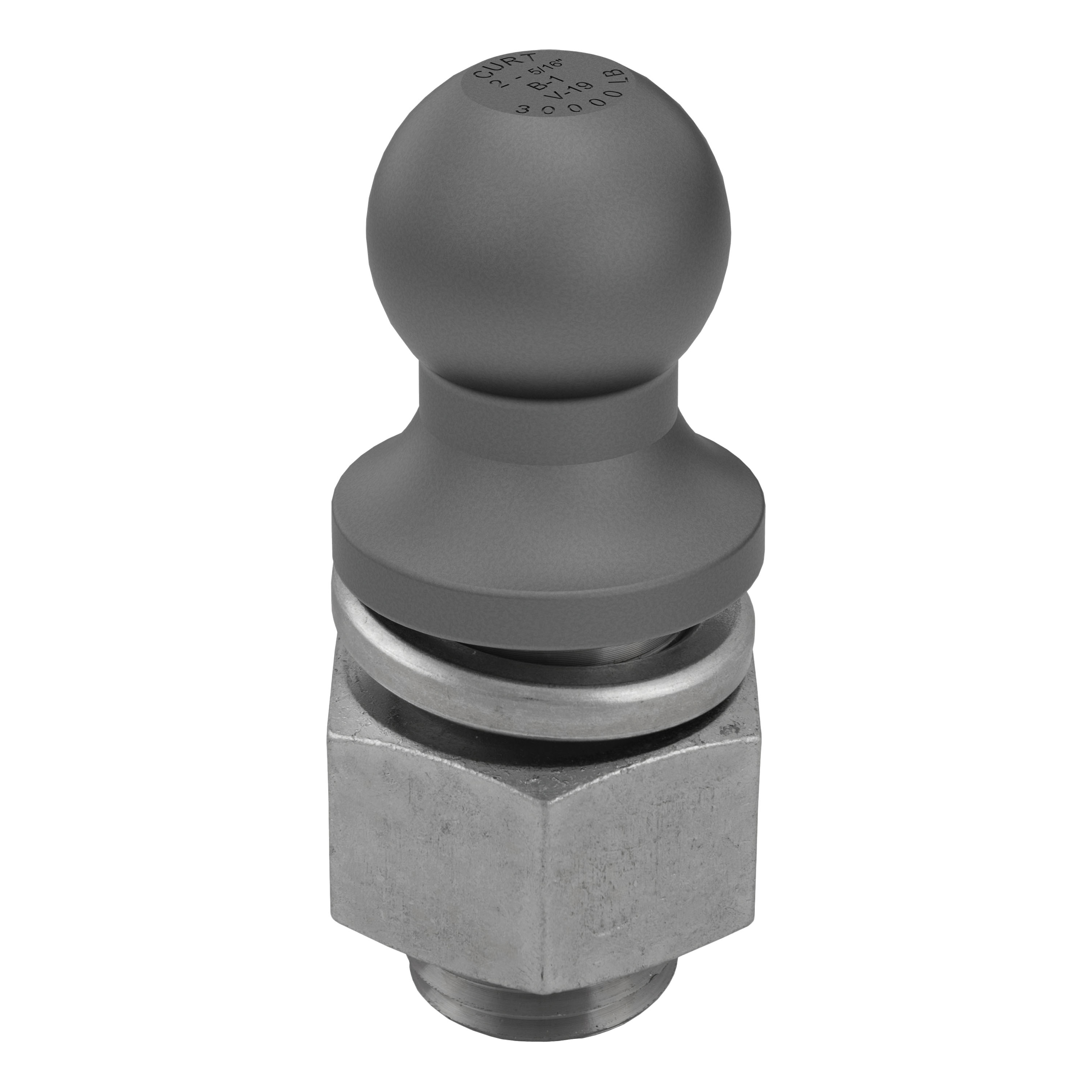 CURT 2-5/16" Trailer Ball (2" x 3-1/2" Shank, 30,000 lbs., Raw Steel) Trailer Hitch Ball thumbnail 0