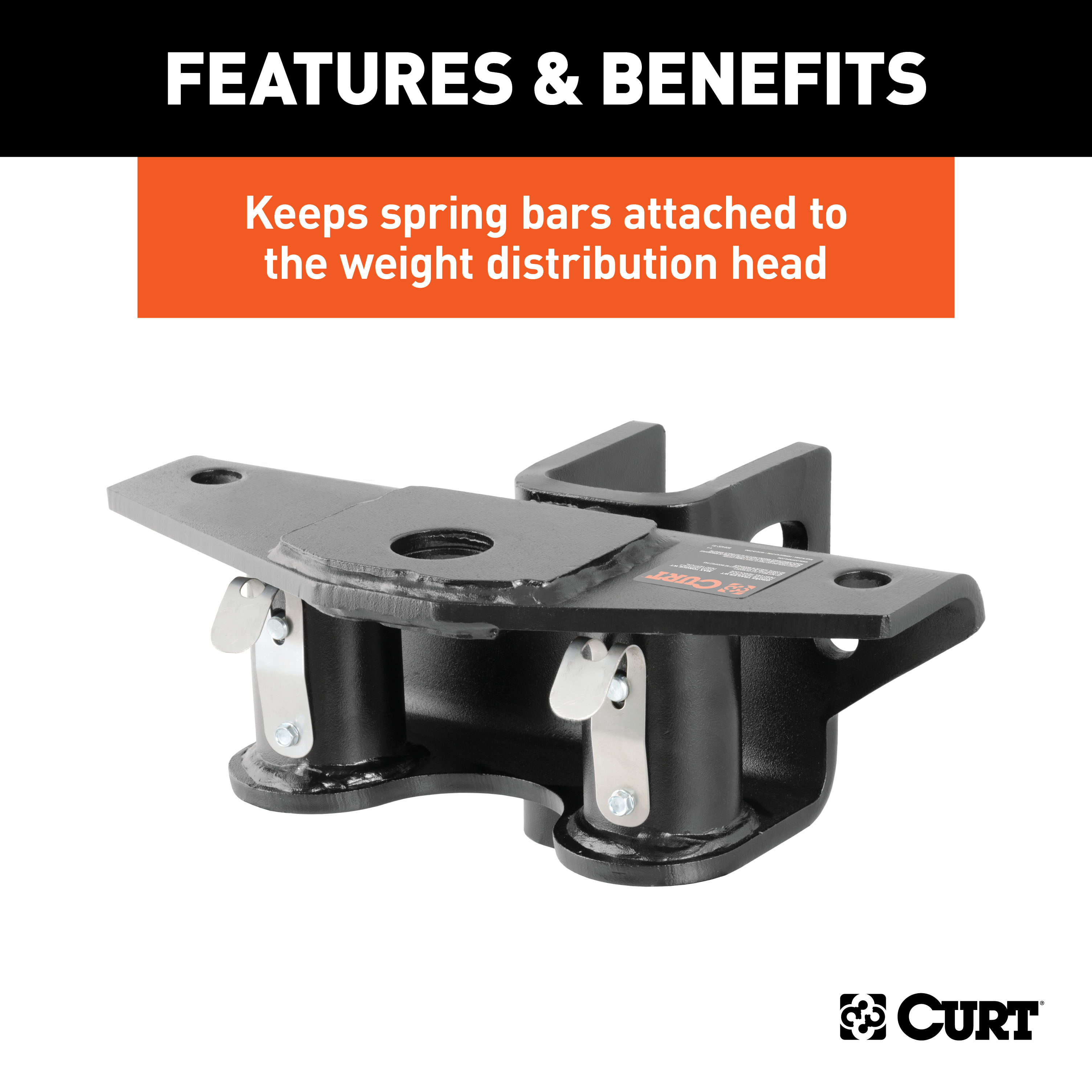 CURT Replacement Round Bar Weight Distribution Retainers Trailer Hitch thumbnail 1