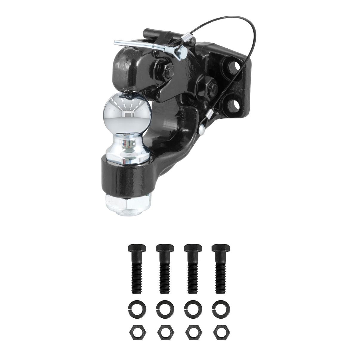 CURT Ball & Pintle Hitch (2" Ball, 10,000 lbs. Ball Capacity) Trailer Hitch Pintle Hook Mount thumbnail 0