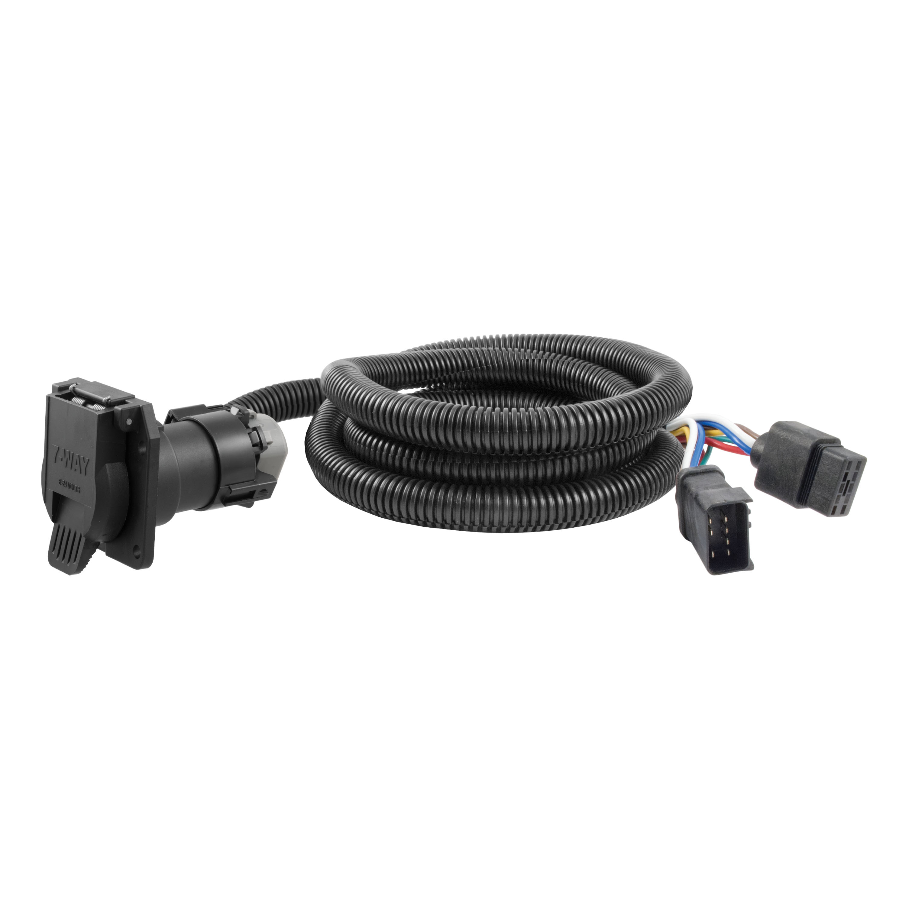 CURT 7' Custom Wiring Extension Harness (Adds 7-Way RV Blade to Truck Bed) Trailer Connector Kit thumbnail 0