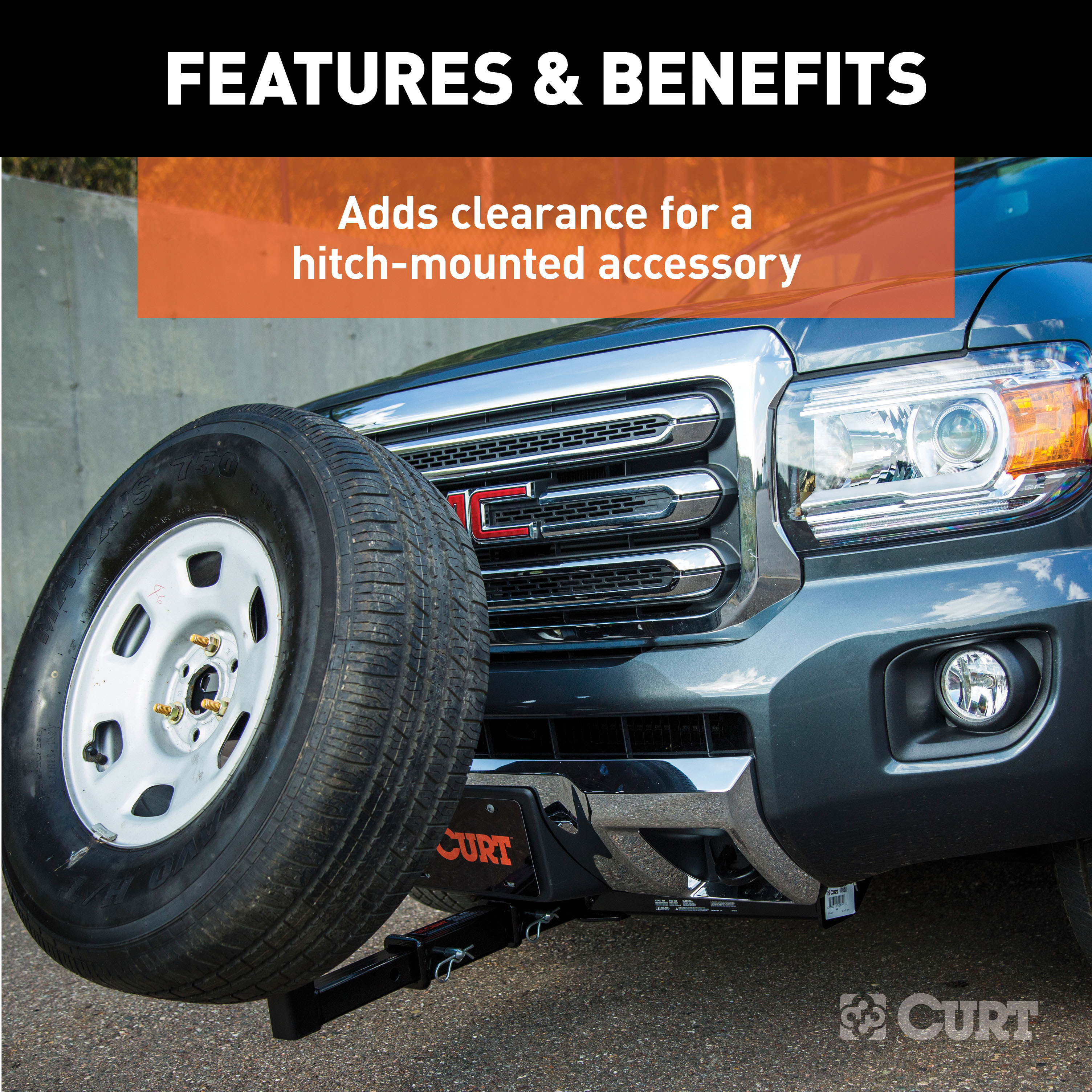 CURT 8" Receiver Tube Extender (2" Solid Shank, 3,500 lbs.) Trailer Hitch Receiver Tube Adapter thumbnail 3