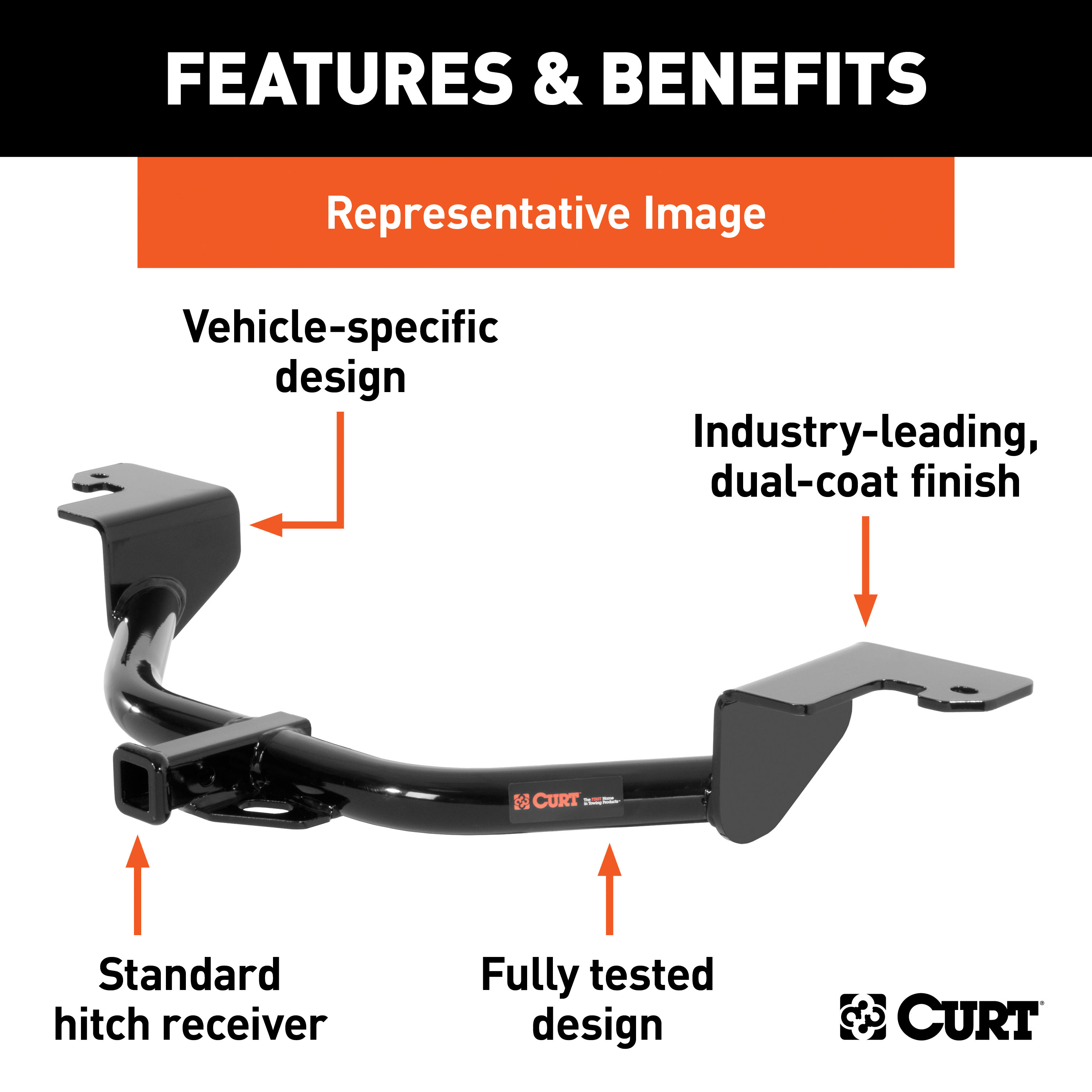 CURT Class 1 Trailer Hitch, 1-1/4" Receiver, Select Subaru Impreza Trailer Hitch thumbnail 1