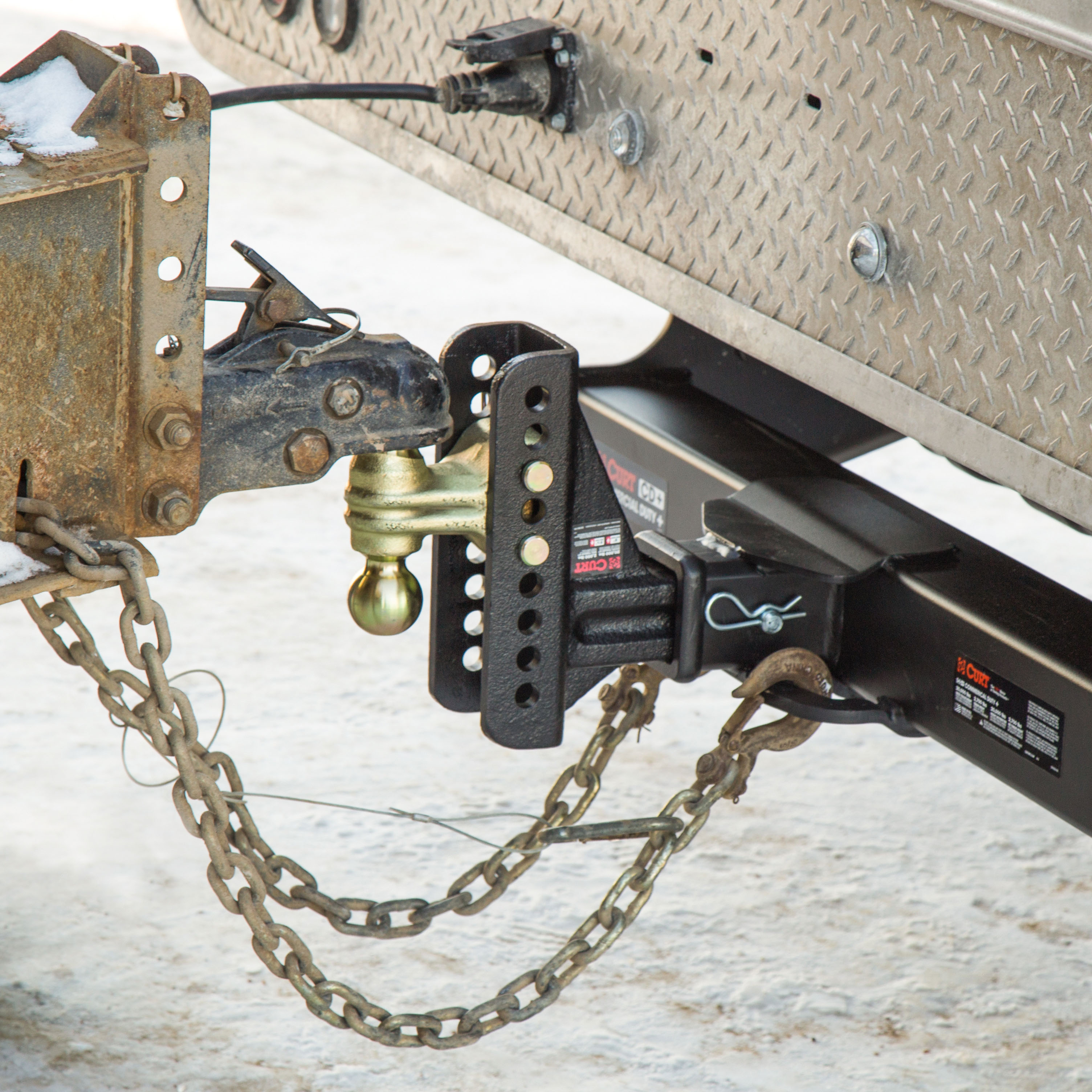 CURT Adjustable Channel Mount with Dual Ball (2-1/2" Shank, 20,000 lbss., 6" Drop) Trailer Hitch Ball Mount thumbnail 8