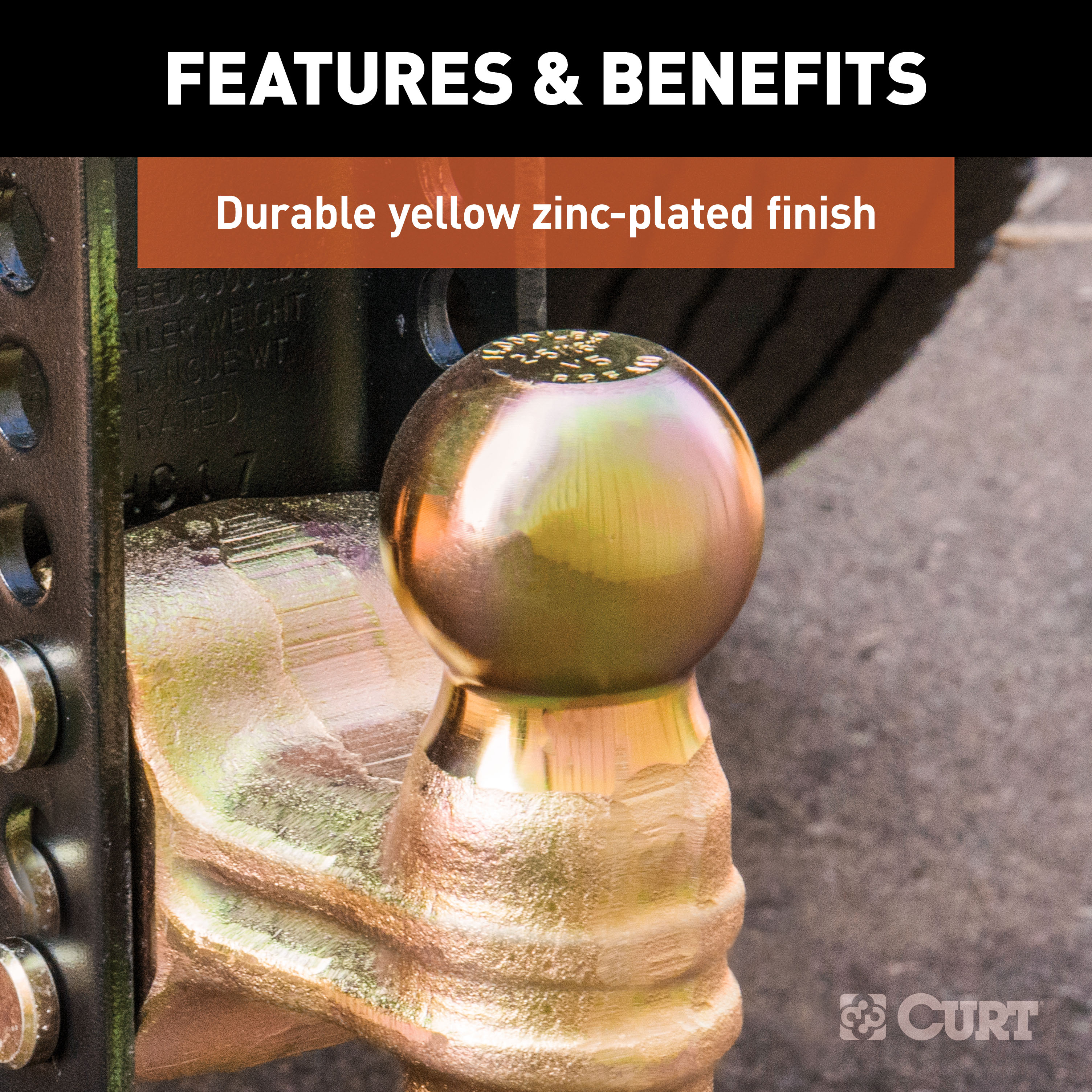 CURT Adjustable Channel Mount with Dual Ball (2-1/2" Shank, 20,000 lbss., 6" Drop) Trailer Hitch Ball Mount thumbnail 7