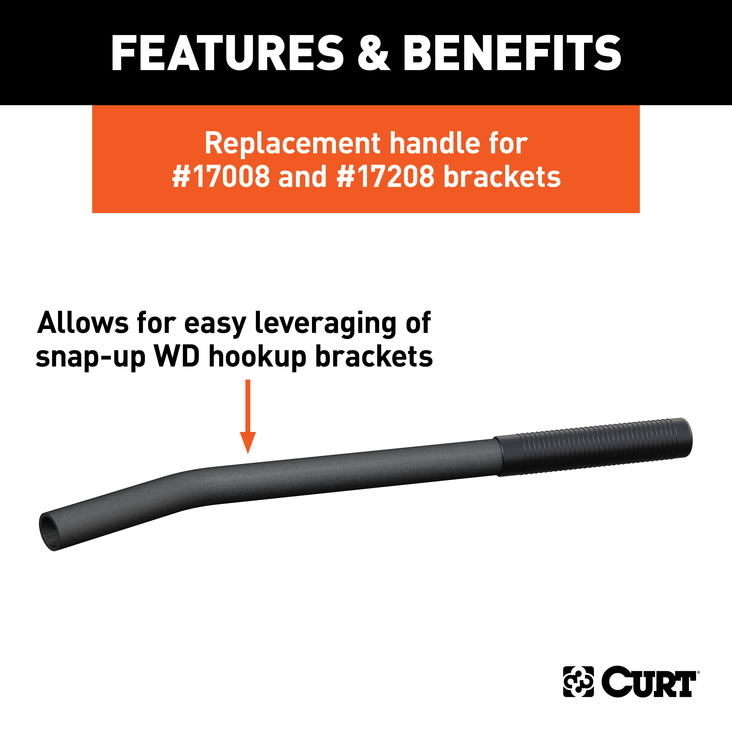 CURT Weight Distribution Lift Handle Trailer Hitch thumbnail 1