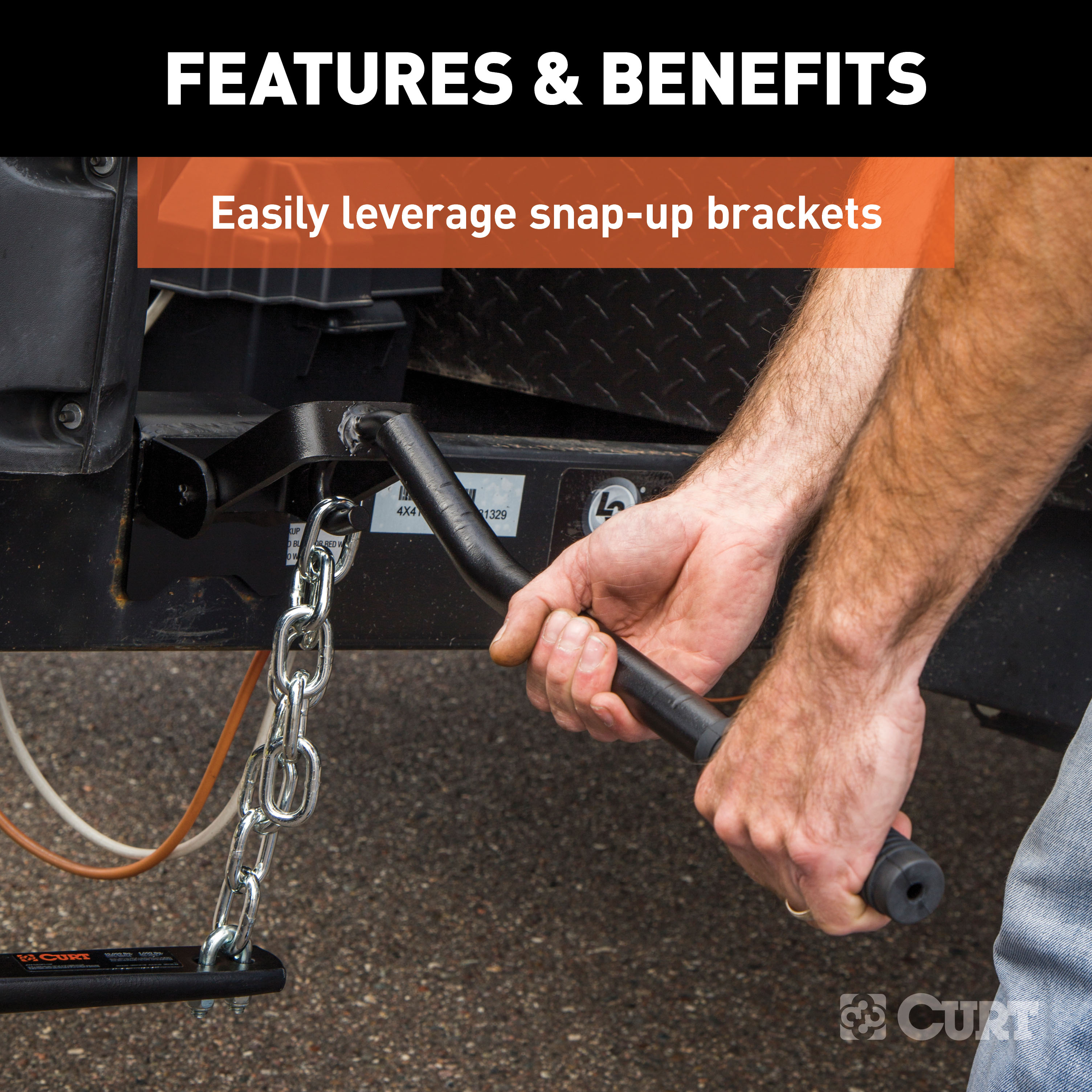 CURT Weight Distribution Lift Handle Trailer Hitch thumbnail 2