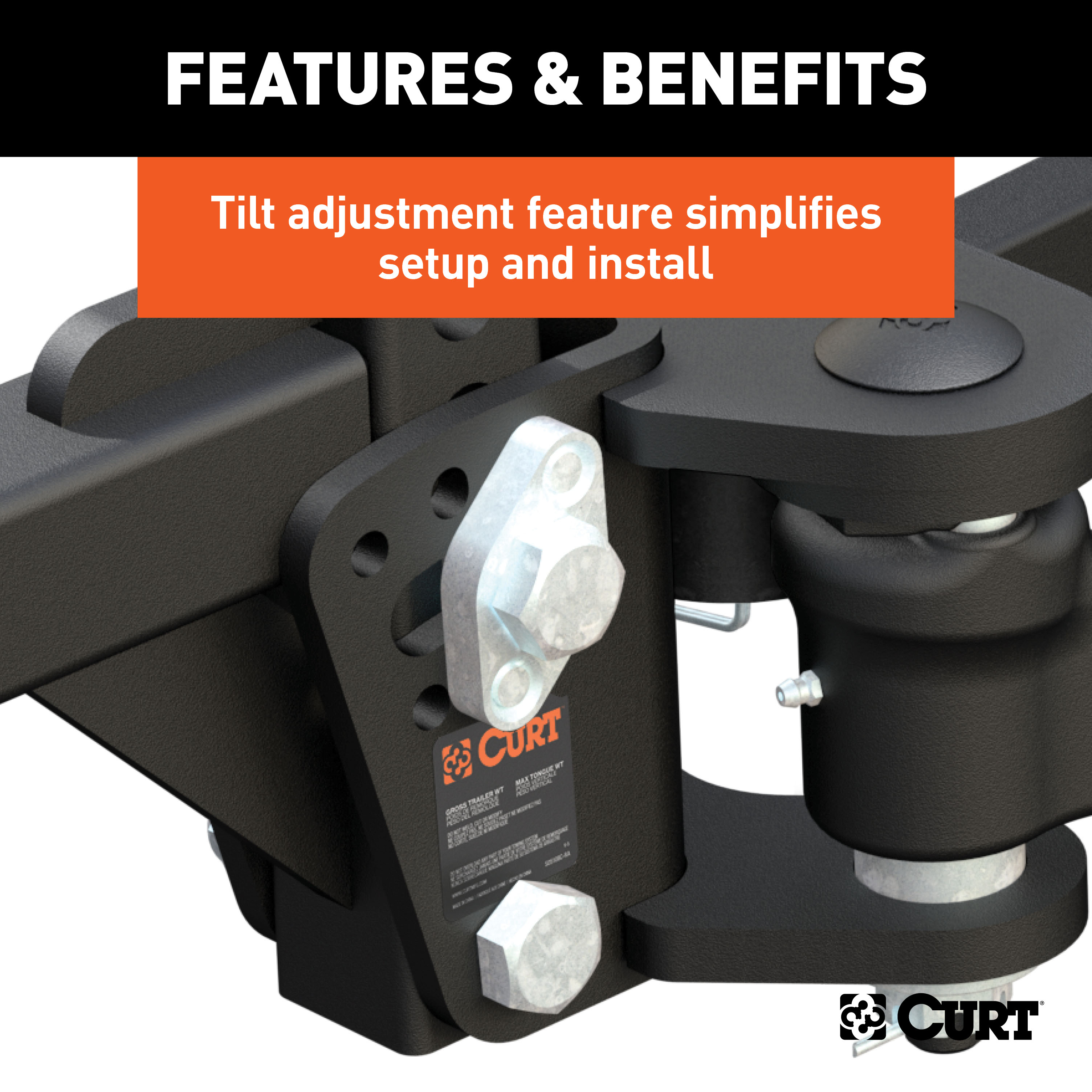 CURT 5-8K TruTrack 4P Weight Distribution Hitch with 4x Sway Control thumbnail 8