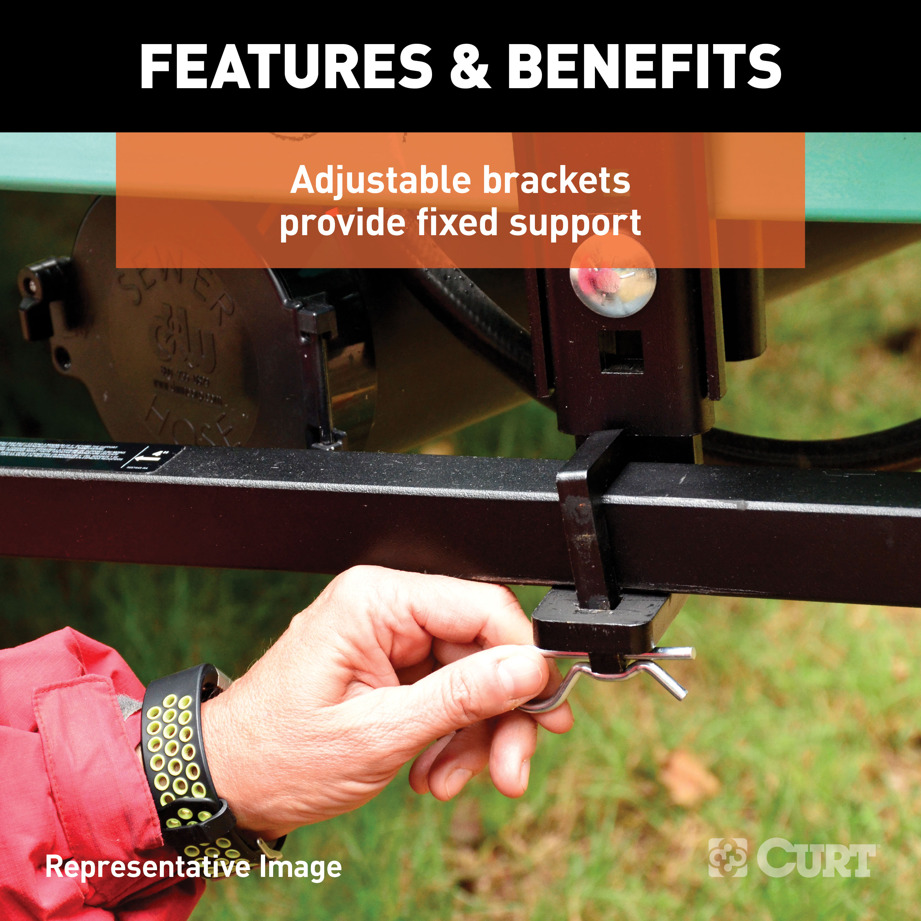 CURT 8-10K TruTrack 4P Weight Distribution Hitch with 4x Sway Control thumbnail 6