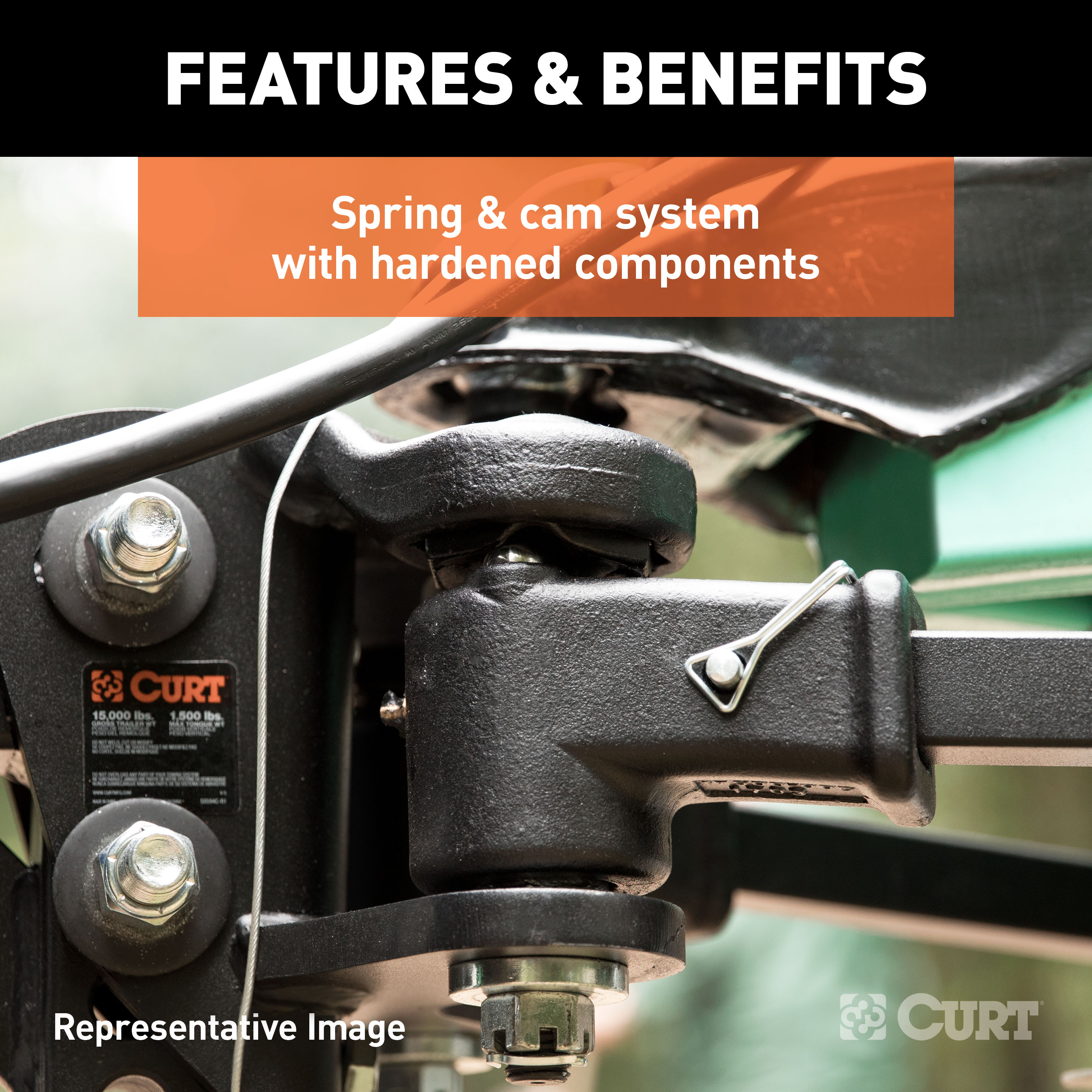 CURT 8-10K TruTrack 4P Weight Distribution Hitch with 4x Sway Control thumbnail 7