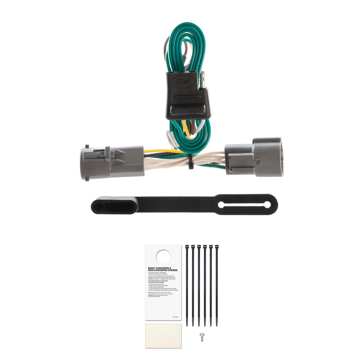 CURT Custom Wiring Harness, 4-Way Flat Output, Select Ford F-150, F-250, HD, F-350 Trailer Connector Kit thumbnail 0