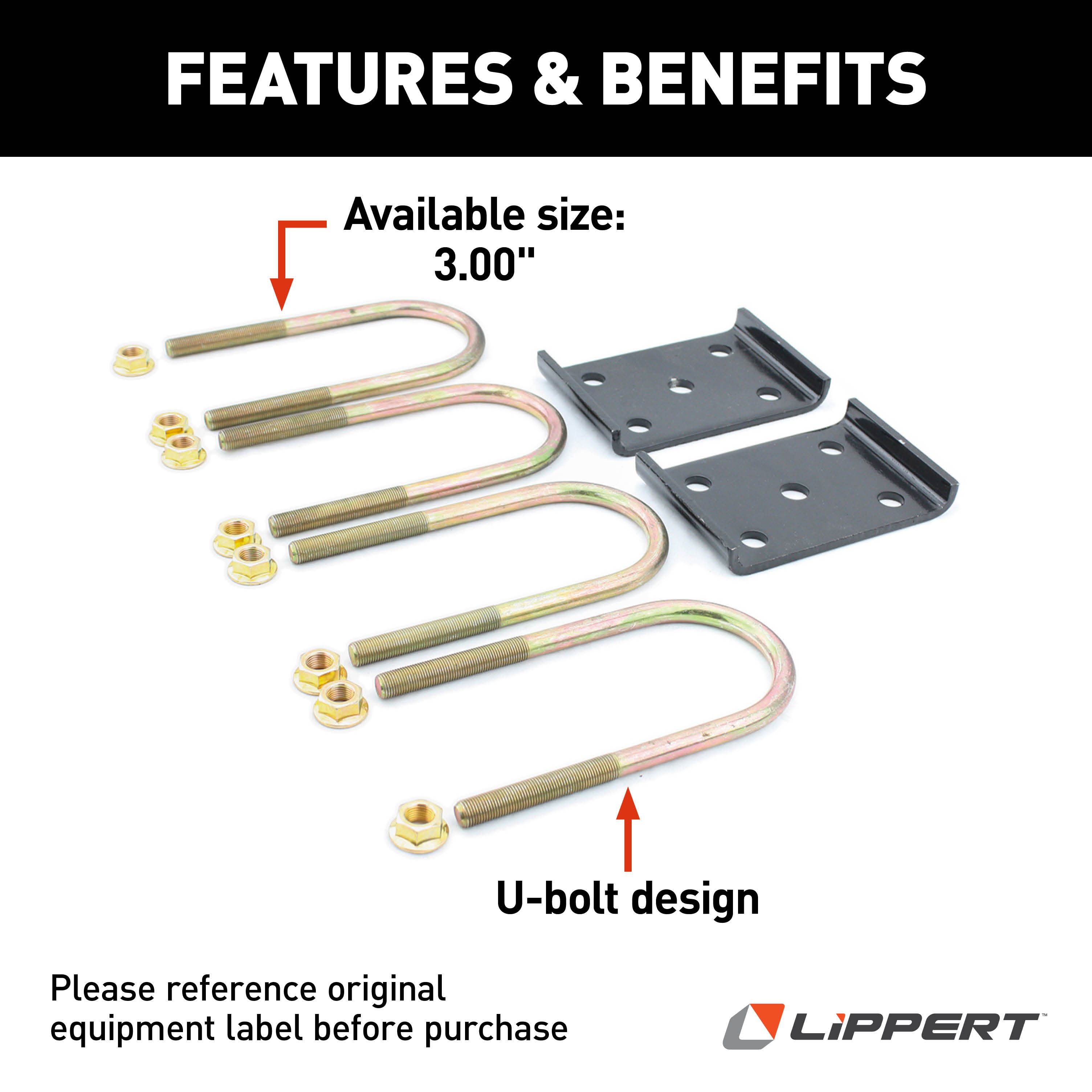 Lippert Axle Mounting Kit - 3" Tube 297429 thumbnail 1