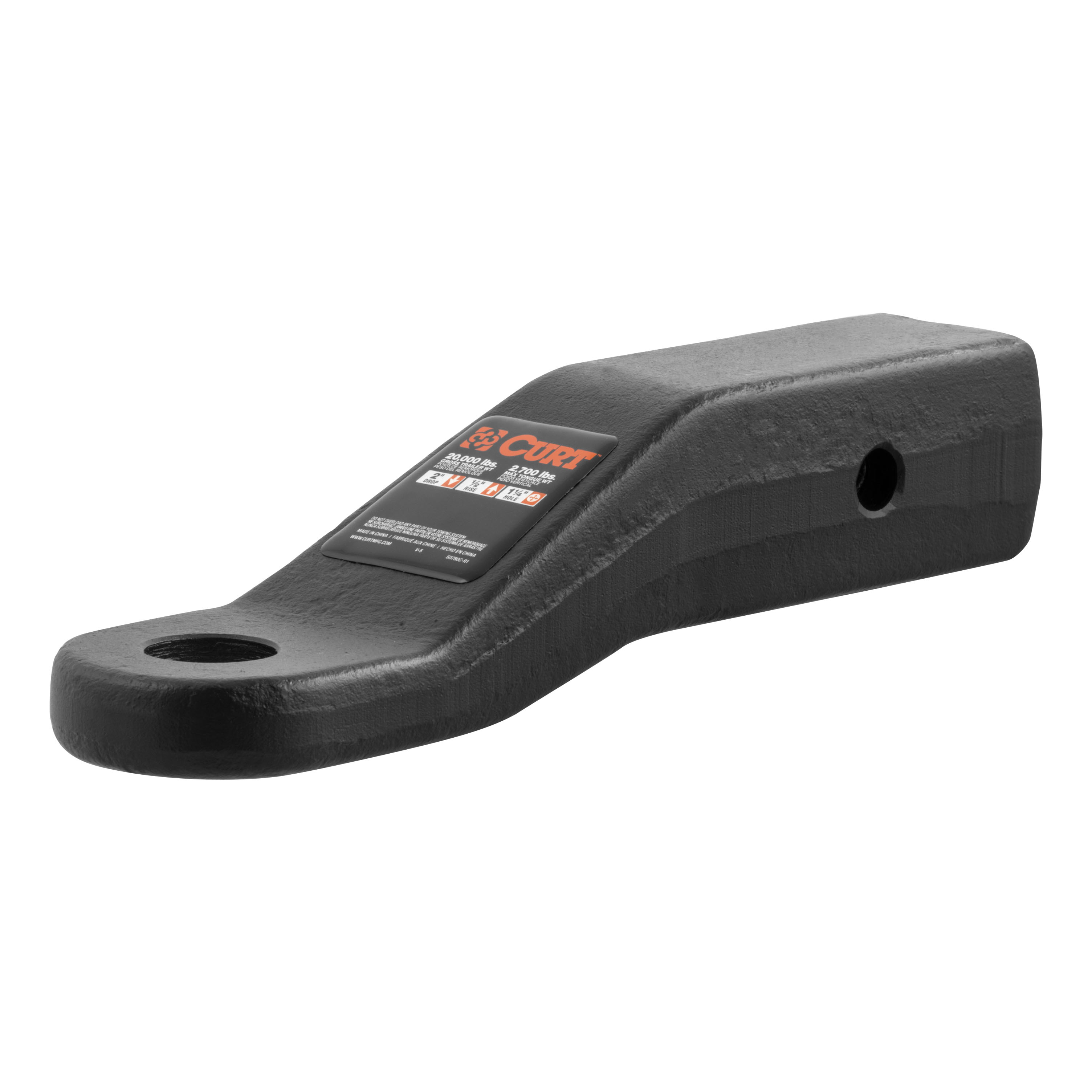 CURT Commercial Duty Forged Ball Mount (2-1/2" Shank, 20,000 lbss., 2" Drop) Trailer Hitch Ball Mount thumbnail 0