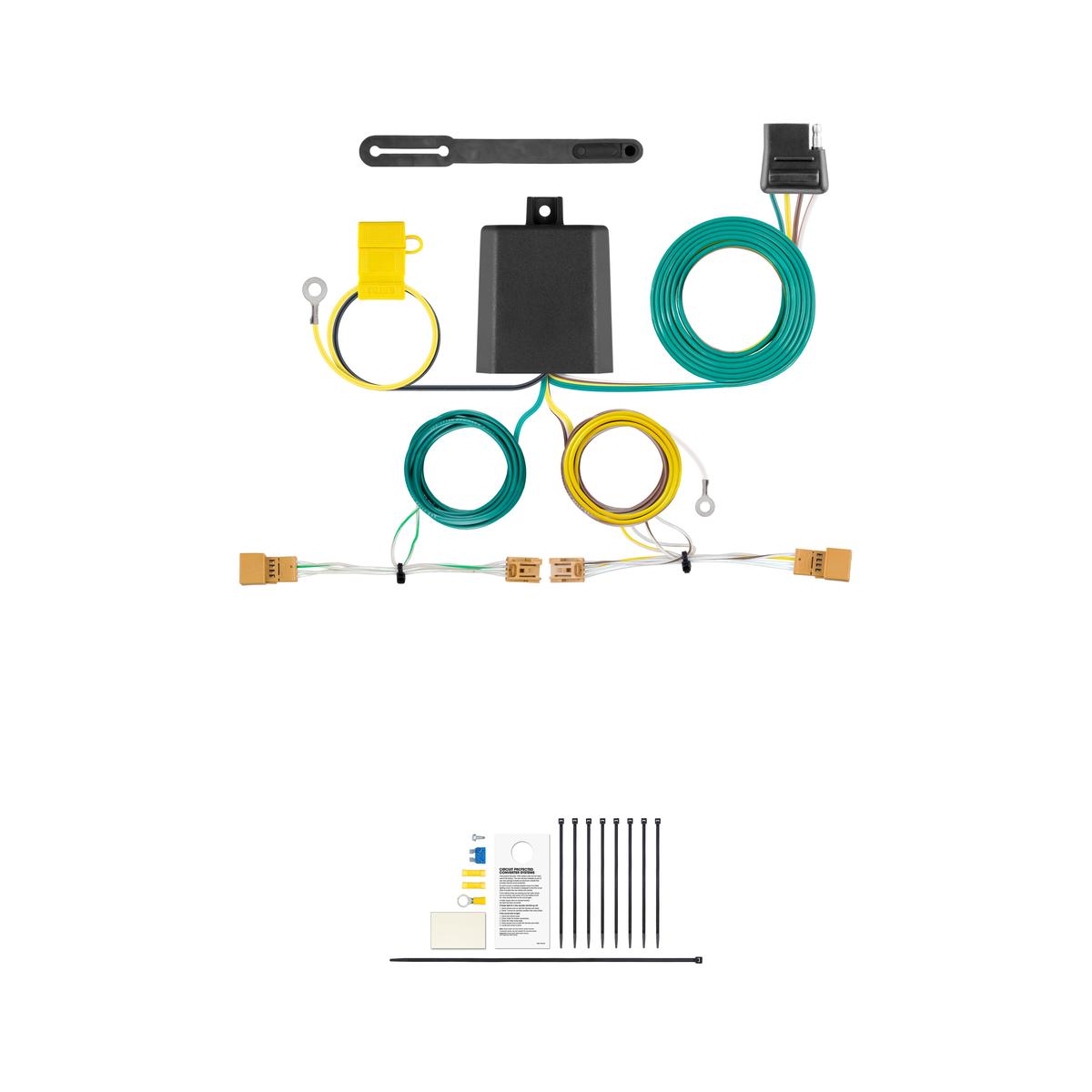 CURT Custom Wiring Harness, 4-Way Flat Output, Select Audi Q5 Trailer Connector Kit thumbnail 0