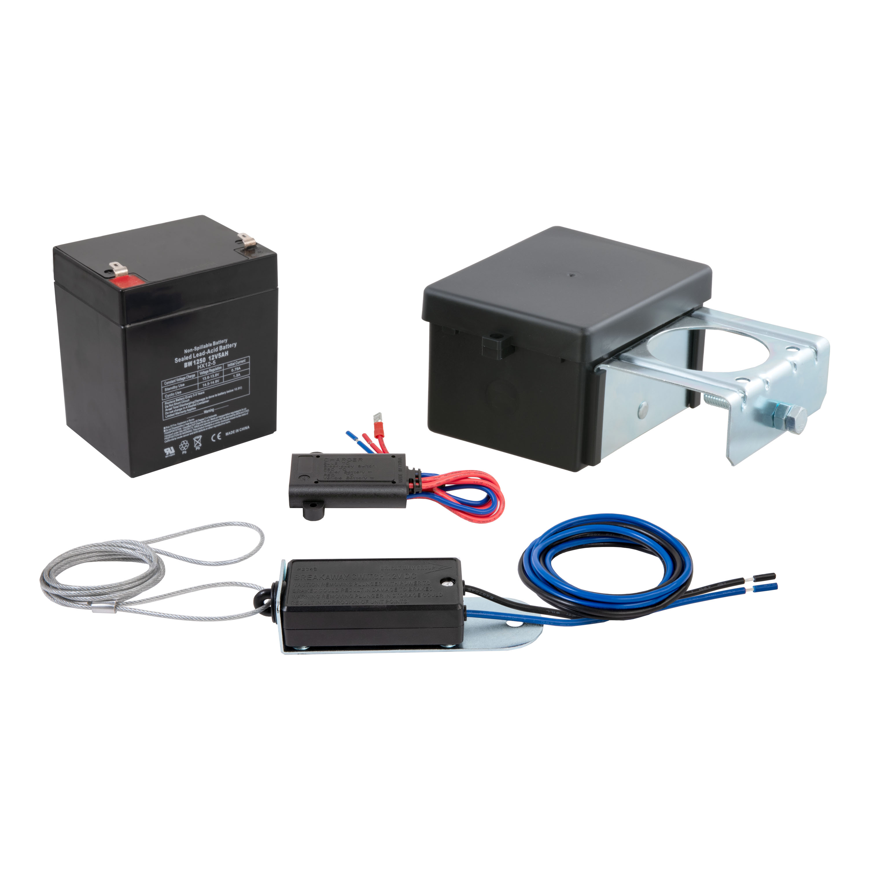 CURT Soft-Trac 2 Breakaway Kit with Charger Trailer Brake thumbnail 0
