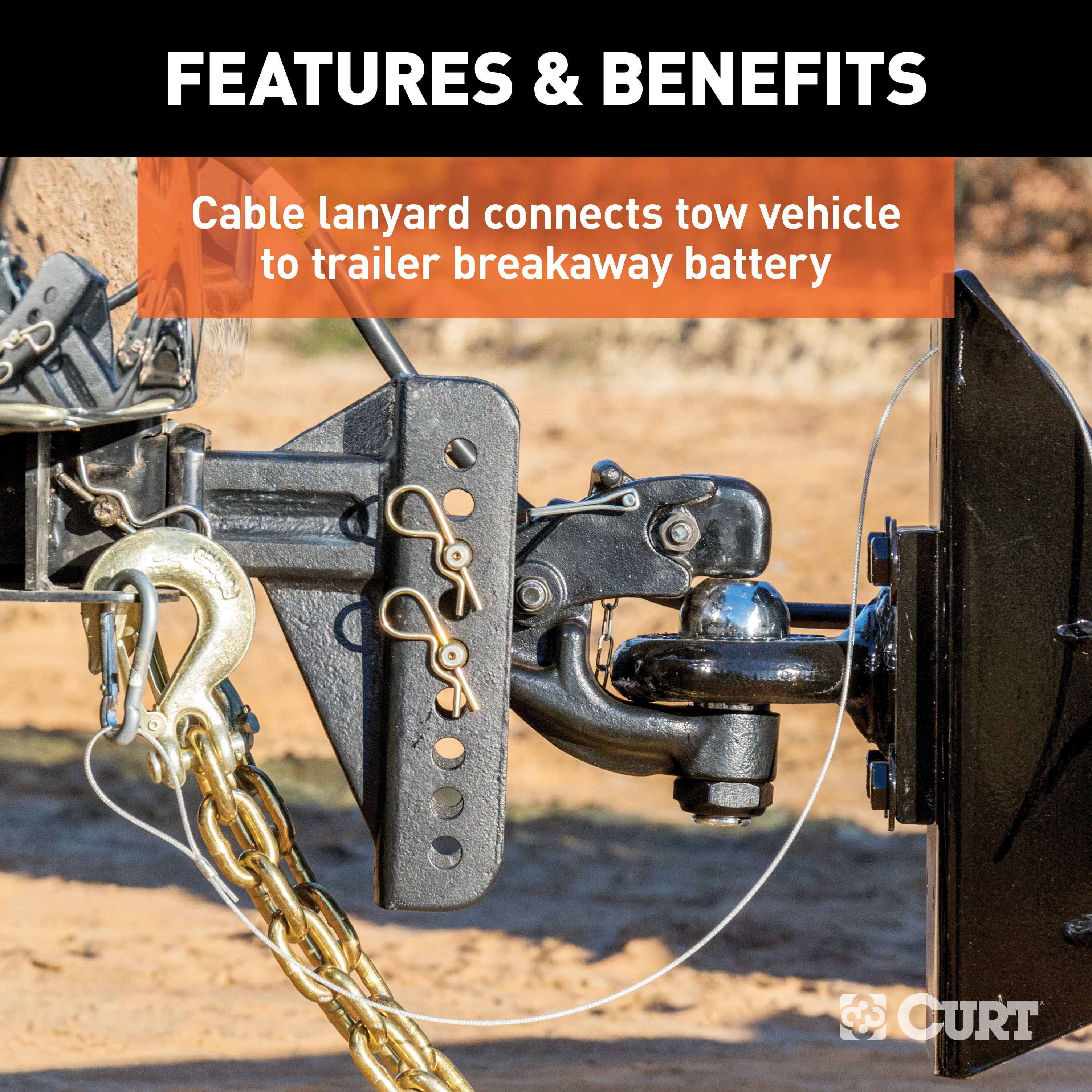 CURT Soft-Trac 2 Breakaway Kit with Charger Trailer Brake thumbnail 3