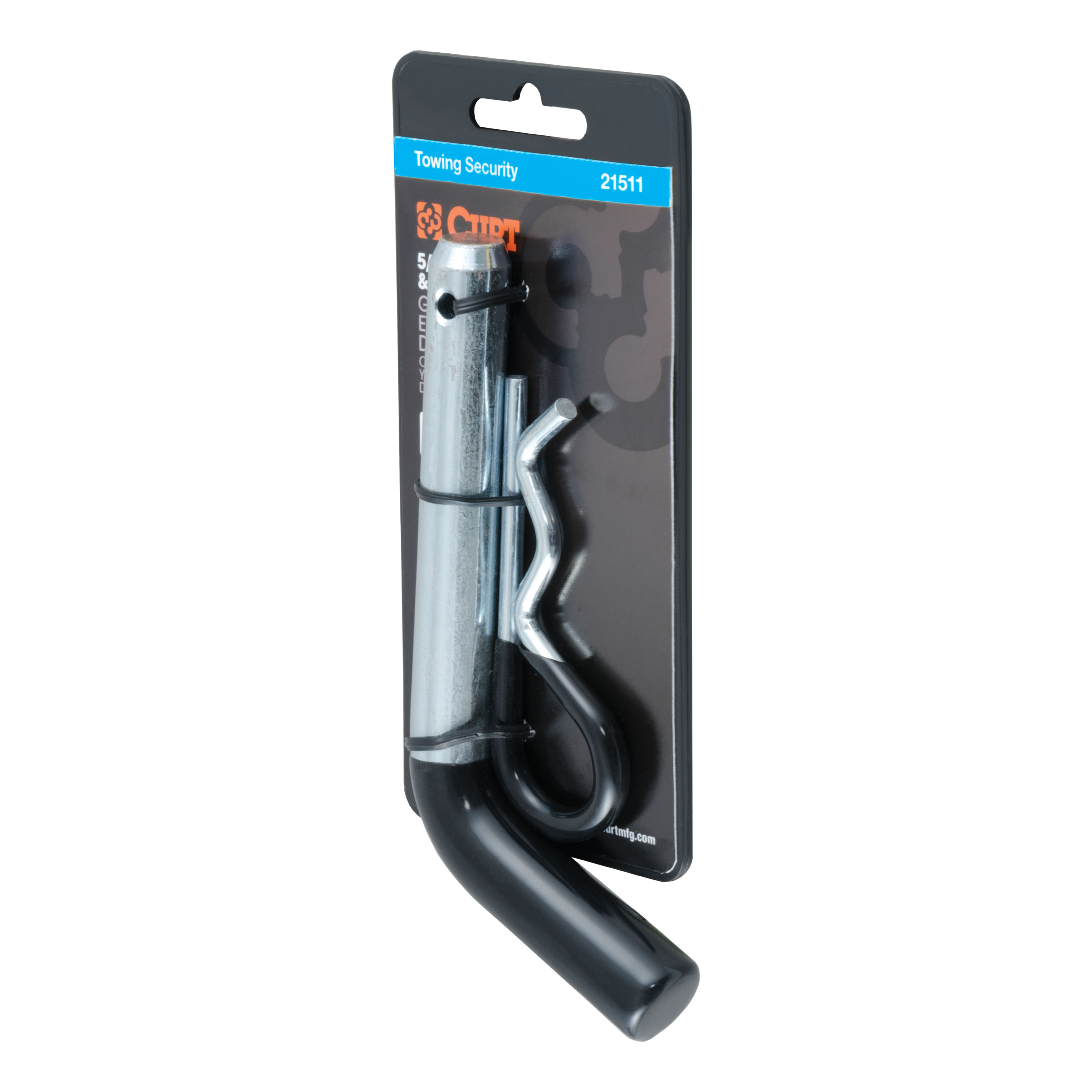 CURT 5/8" Hitch Pin (2" Receiver, Zinc with Rubber Grip, Packaged) Trailer Hitch Pin thumbnail 0