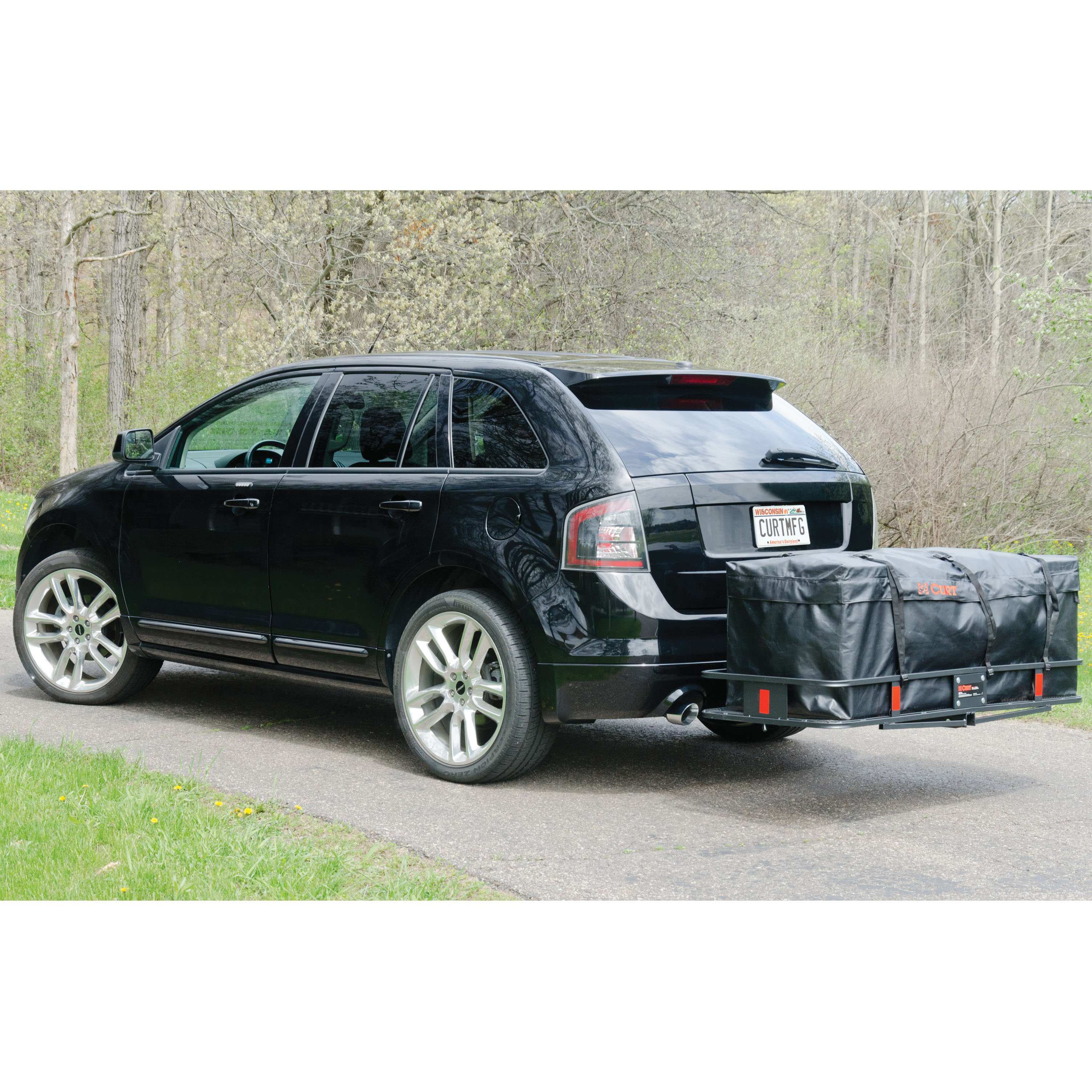 CURT 56" x 22" x 21" Weather-Resistant Vinyl Cargo Bag Roof Rack thumbnail 7