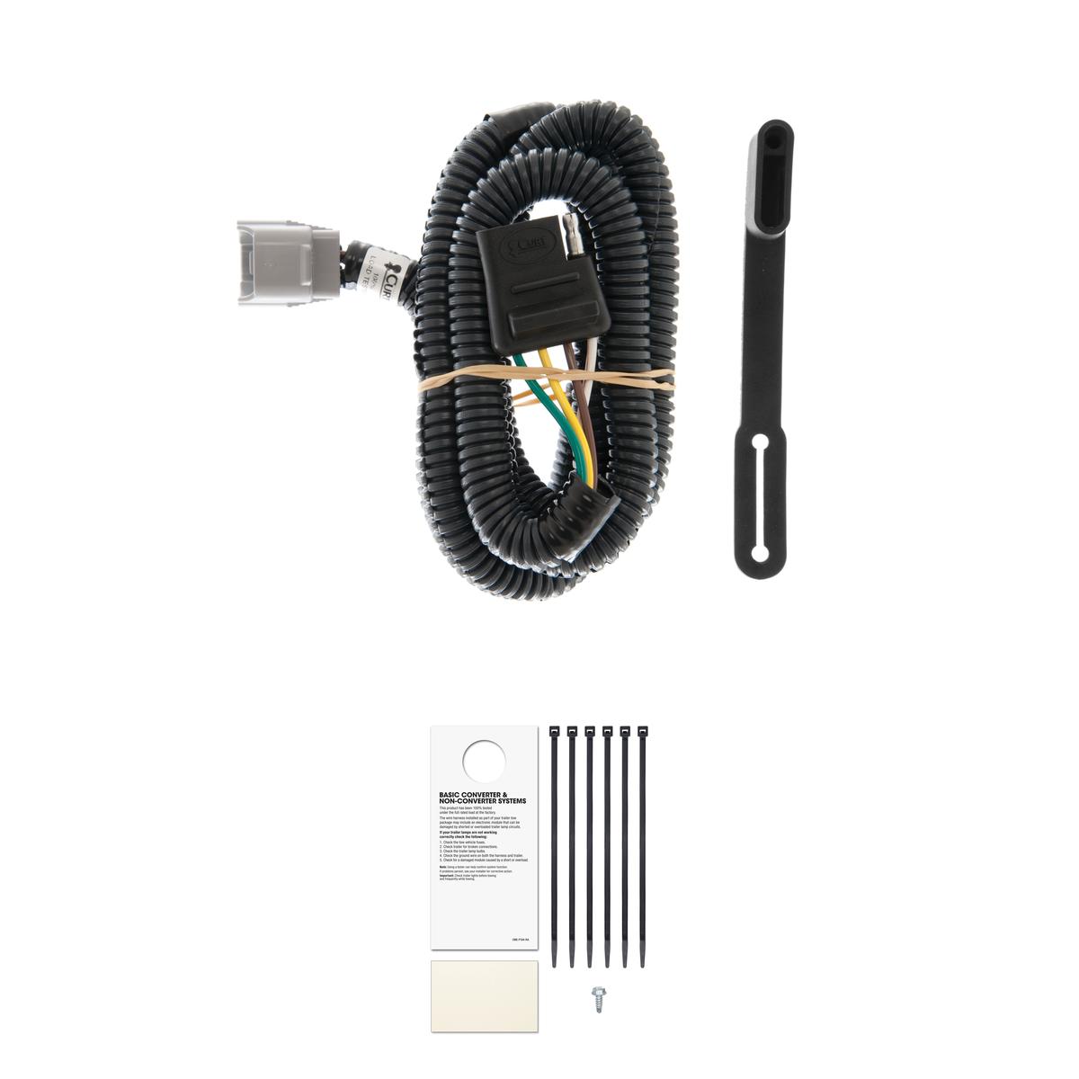 CURT Custom 4-Flat, Select Toyota and Lexus Vehicles, OEM Tow Package Required Trailer Connector Kit thumbnail 0