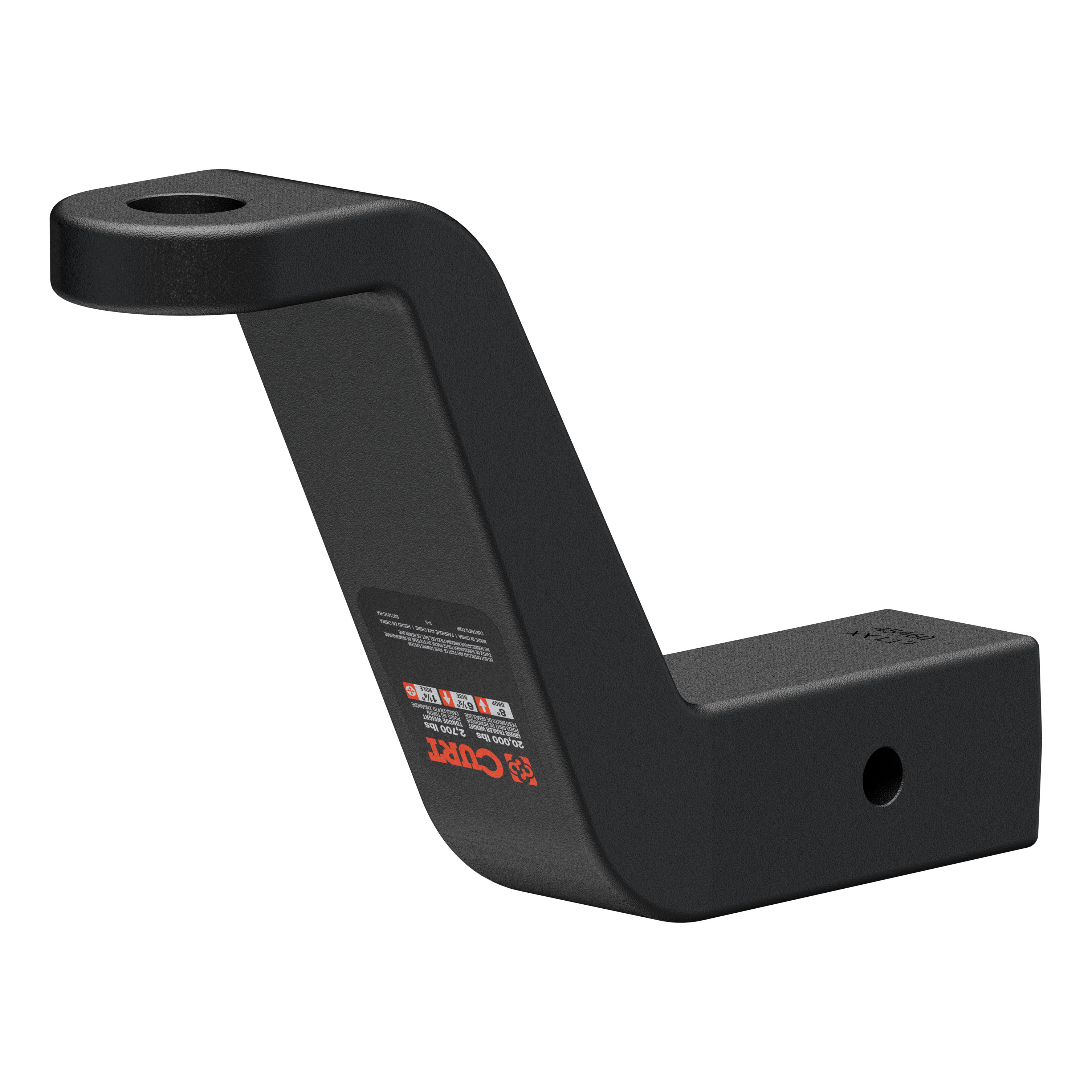CURT Commercial Duty Forged Ball Mount (2-1/2" Shank, 20,000 lbss., 8" Drop) Trailer Hitch Ball Mount thumbnail 1