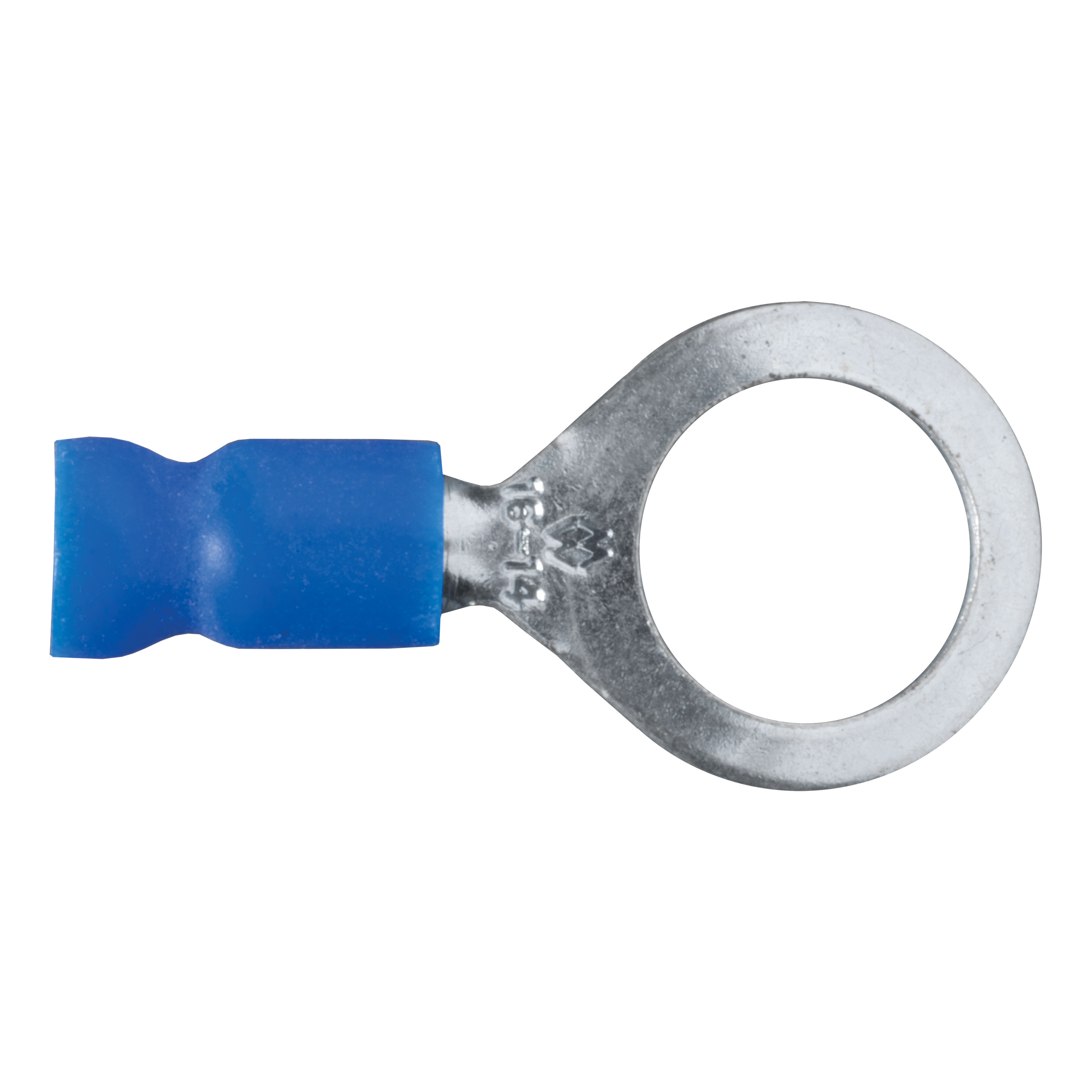 CURT 59523 16-14 Gauge Blue Vinyl-Insulated Ring Terminal Wire Connectors, 3/8-Inch Stud, 100-Pack thumbnail 0