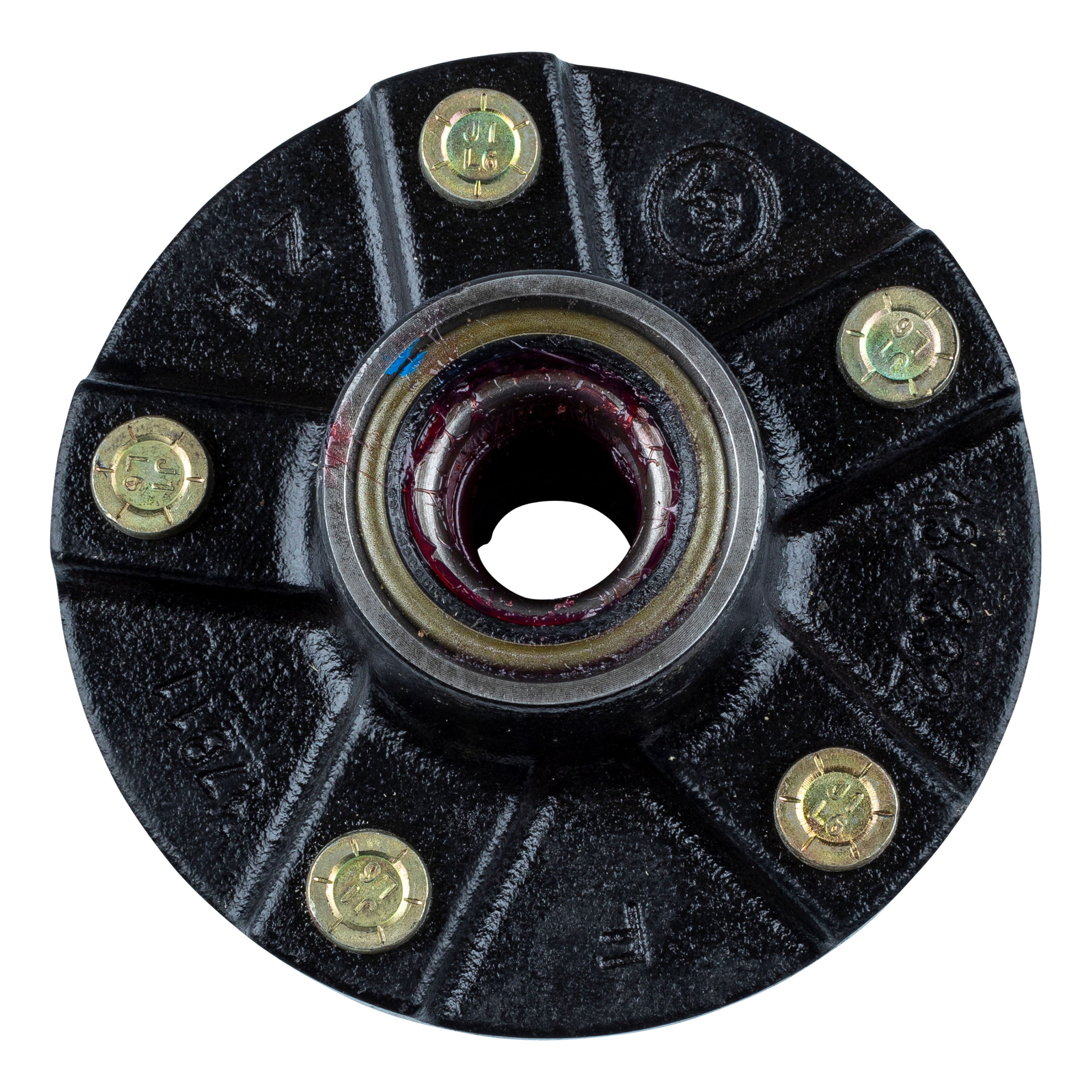 Lippert Idler Hub Assembly, 5 on 4.5"; 5.5" Hub Flange - 2,200 lbs. (Fully Assembled) 814198 thumbnail 1