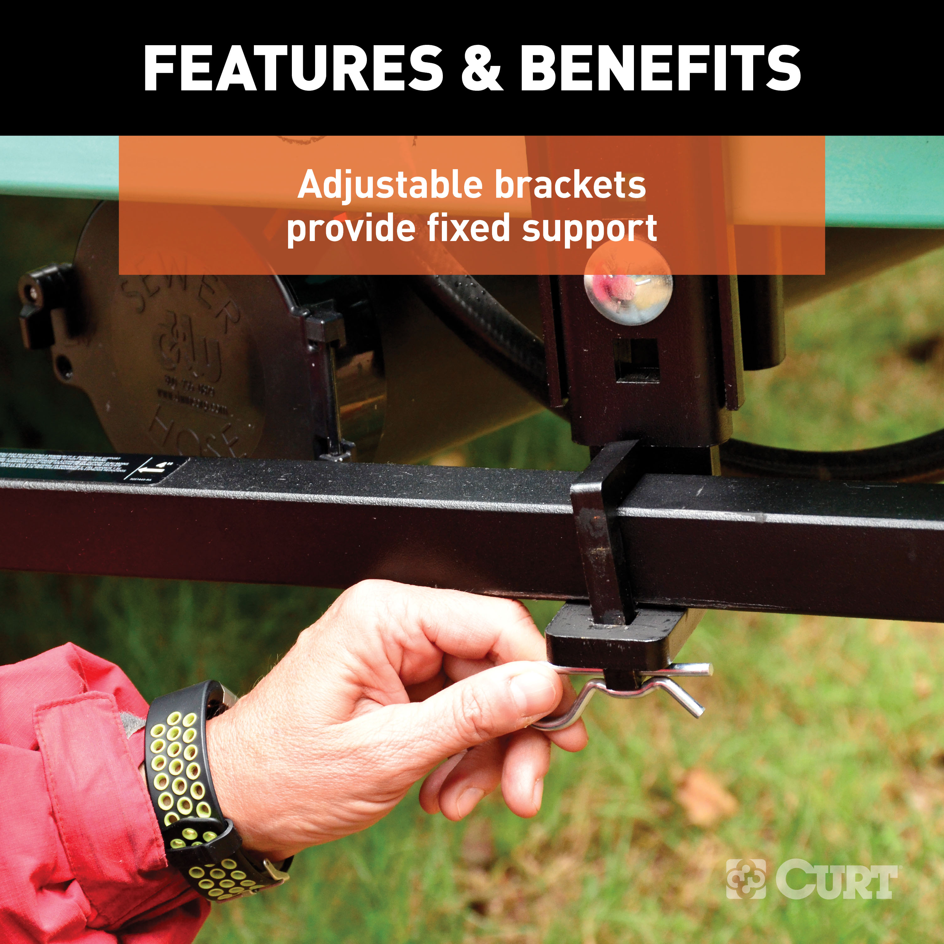 CURT 10-15K TruTrack 4P Weight Distribution Hitch with 4x Sway Control thumbnail 5