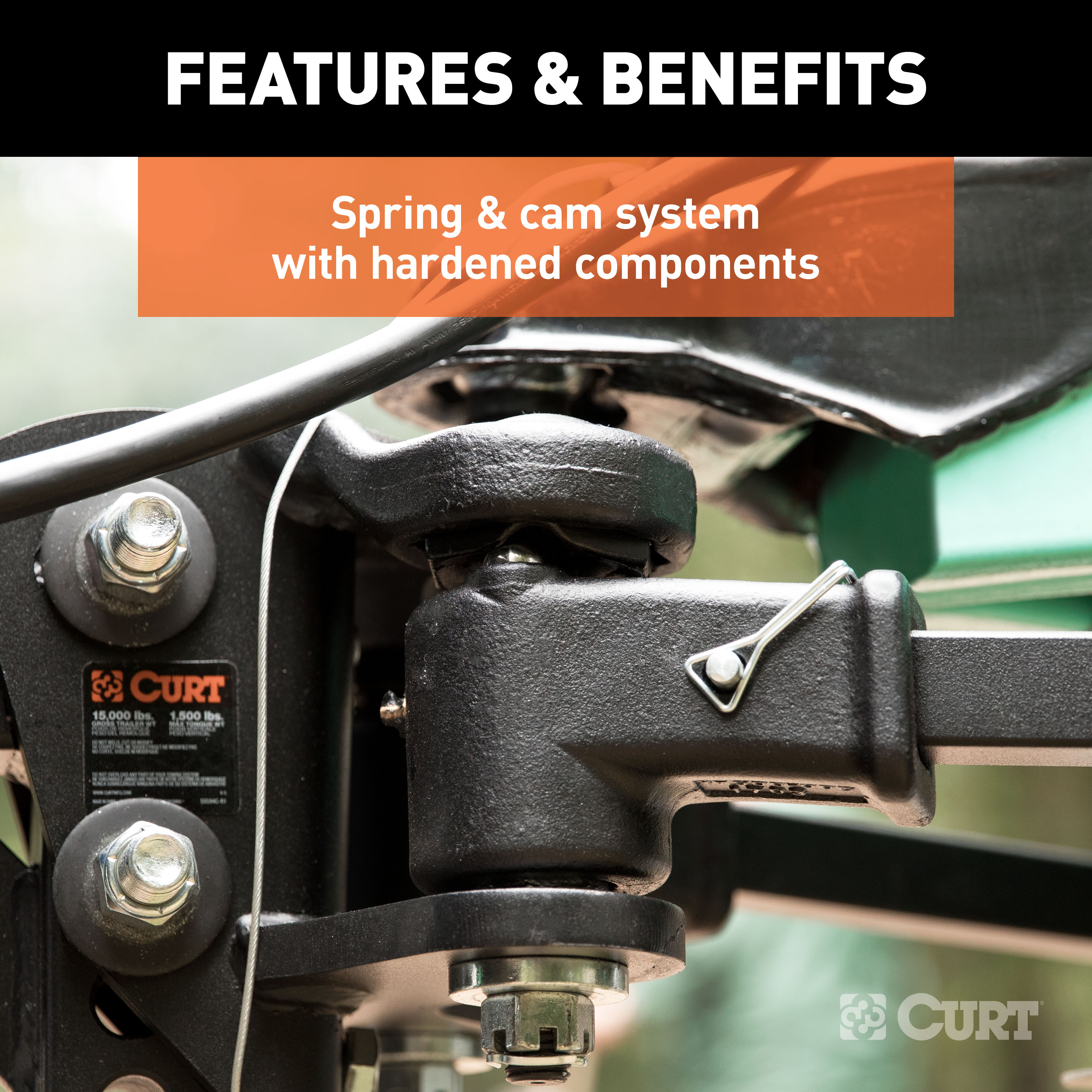 CURT 10-15K TruTrack 4P Weight Distribution Hitch with 4x Sway Control thumbnail 6