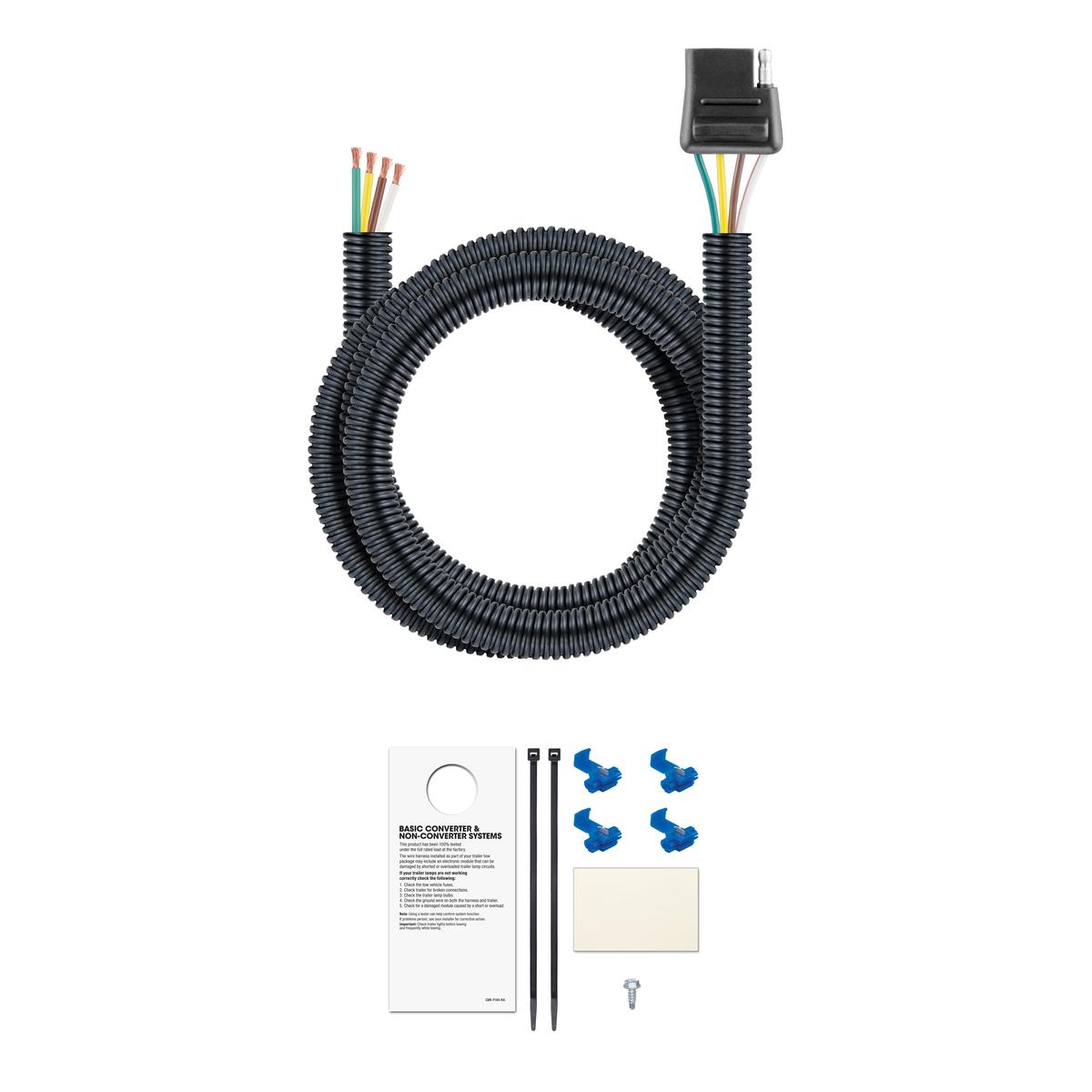 CURT Custom Wiring, 4-Way Flat, Select Astro, Blazer, Bravada, Jimmy, Safari Trailer Connector Kit thumbnail 0