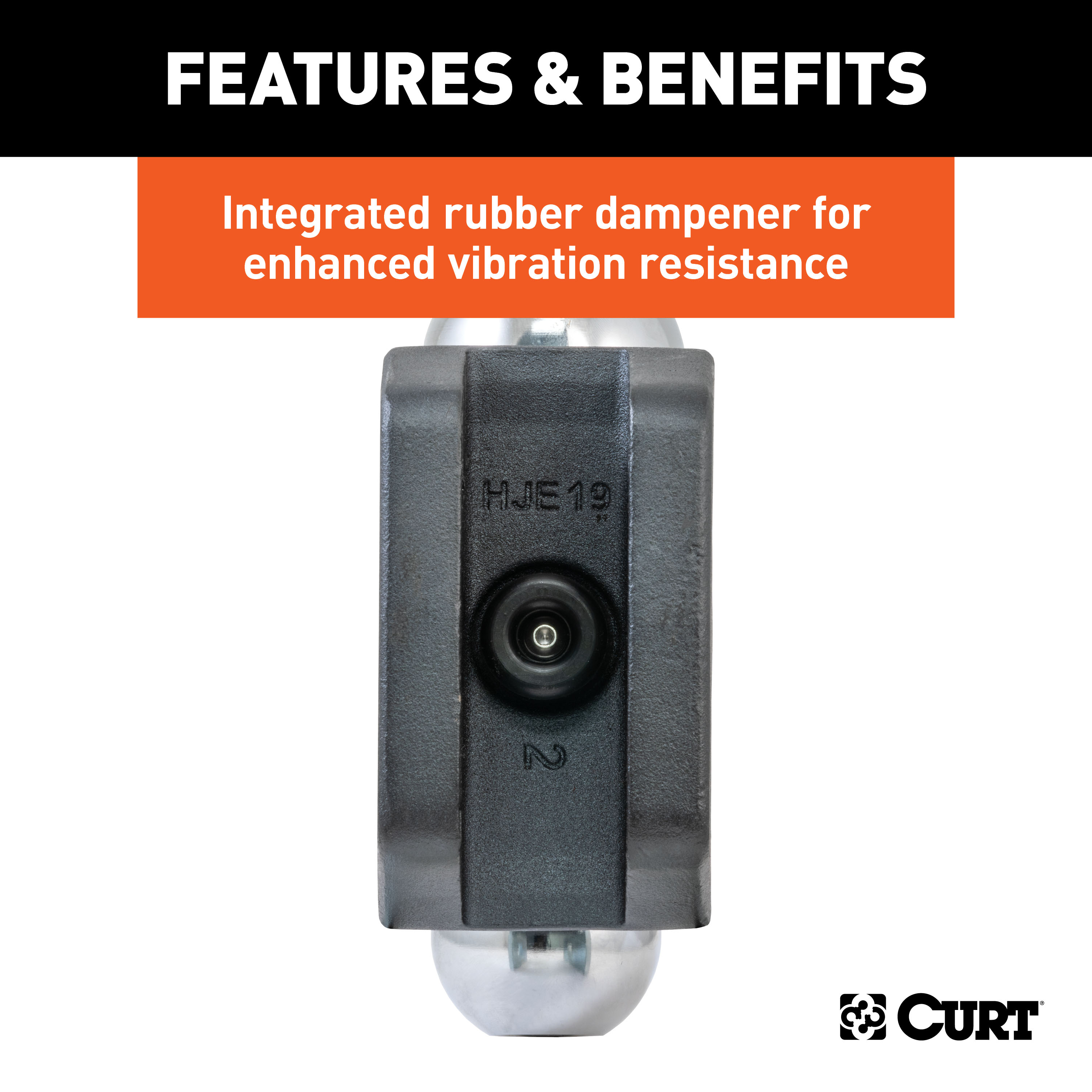 CURT Replacement Rebellion XD Dual Ball, 2" & 2-5/16", Up to 15K Trailer Hitch Ball Mount thumbnail 3