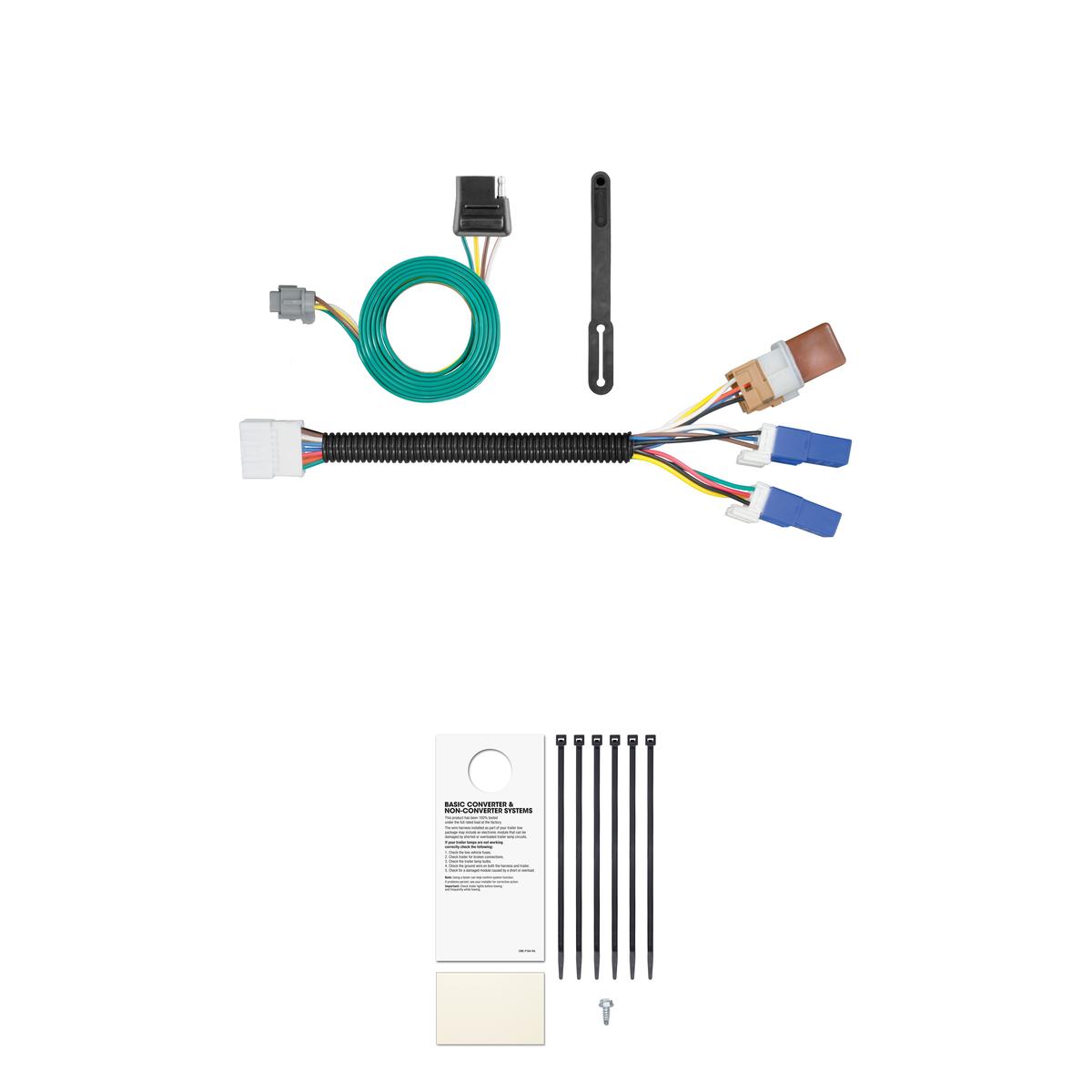 CURT Custom 4-Flat, Select Nissan and Suzuki Vehicles, OEM Tow Package Required Trailer Connector Kit thumbnail 0