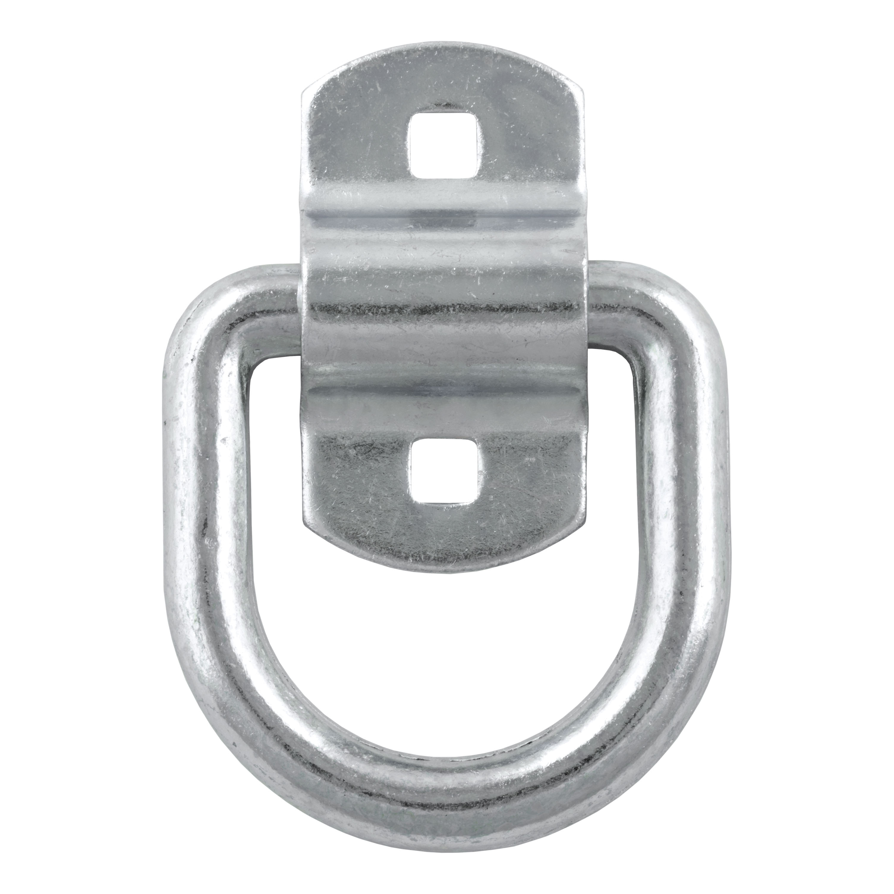 CURT 3" x 3" Surface-Mounted Tie-Down D-Ring (3,600 lbs, Clear Zinc) Tow Ring thumbnail 0